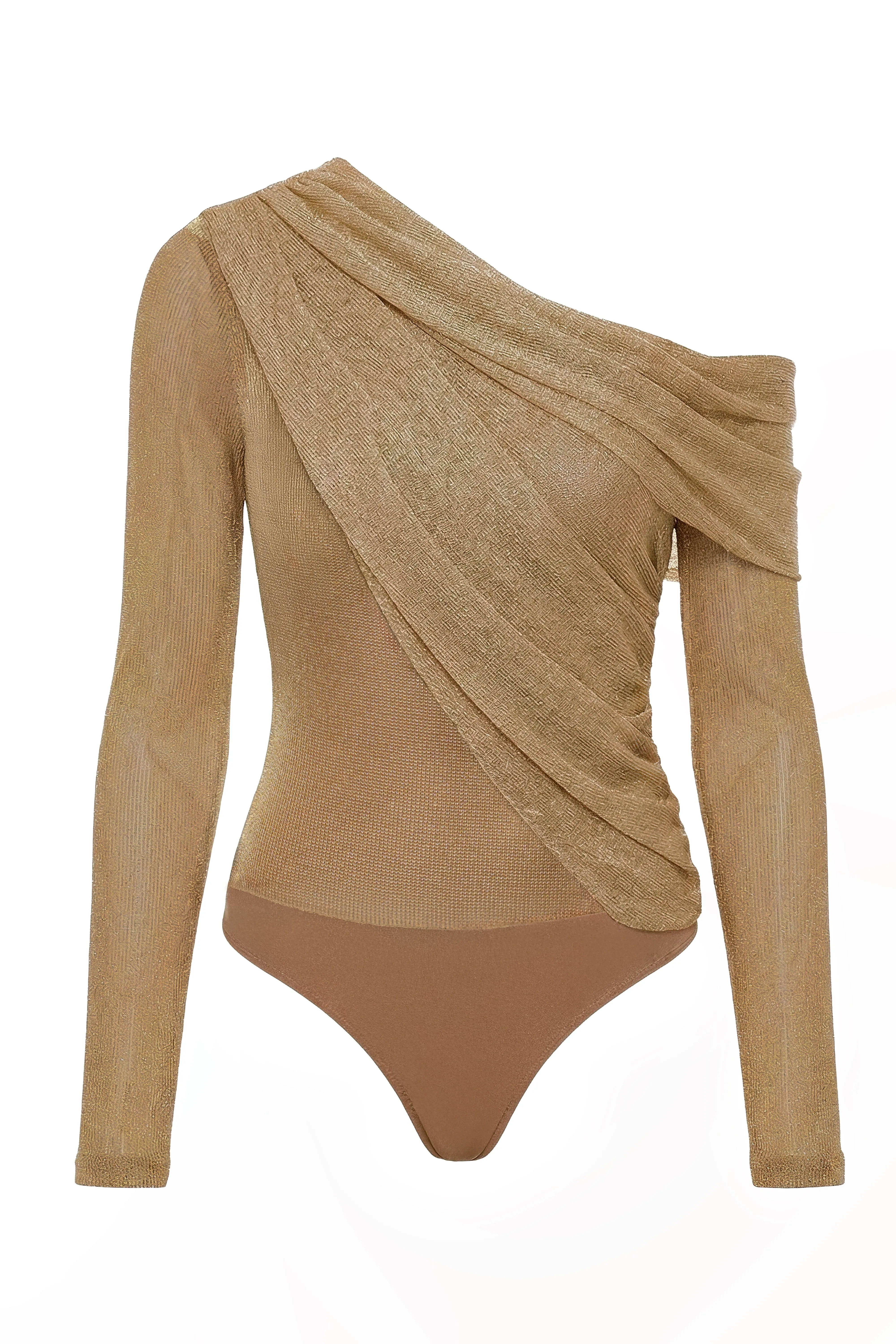 Gold Opulent Metallic Bodysuit sold by JLUXLABEL product image thumbnail 3