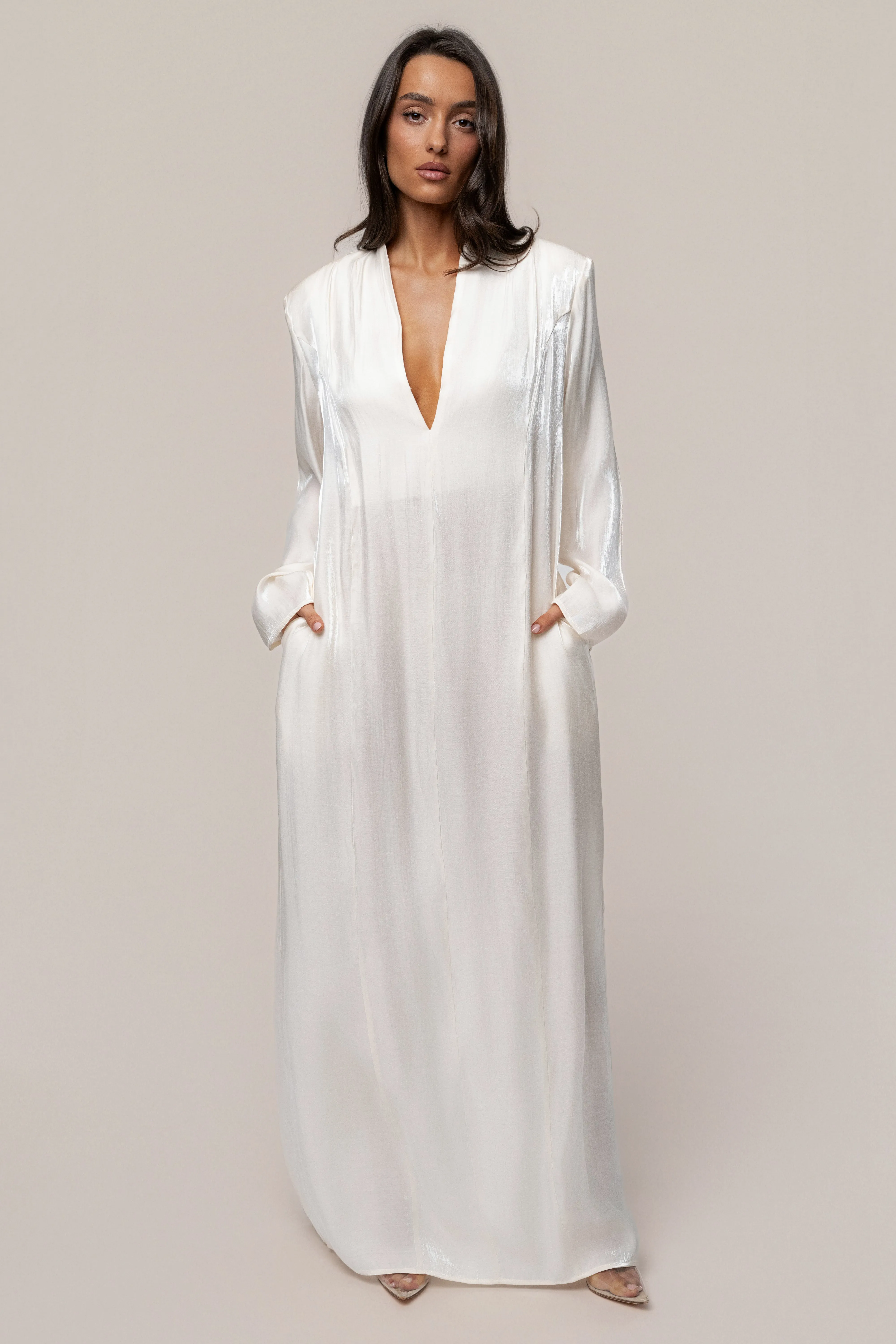 Ivory Evergreen Nights Maxi Dress sold by JLUXLABEL product image thumbnail 4