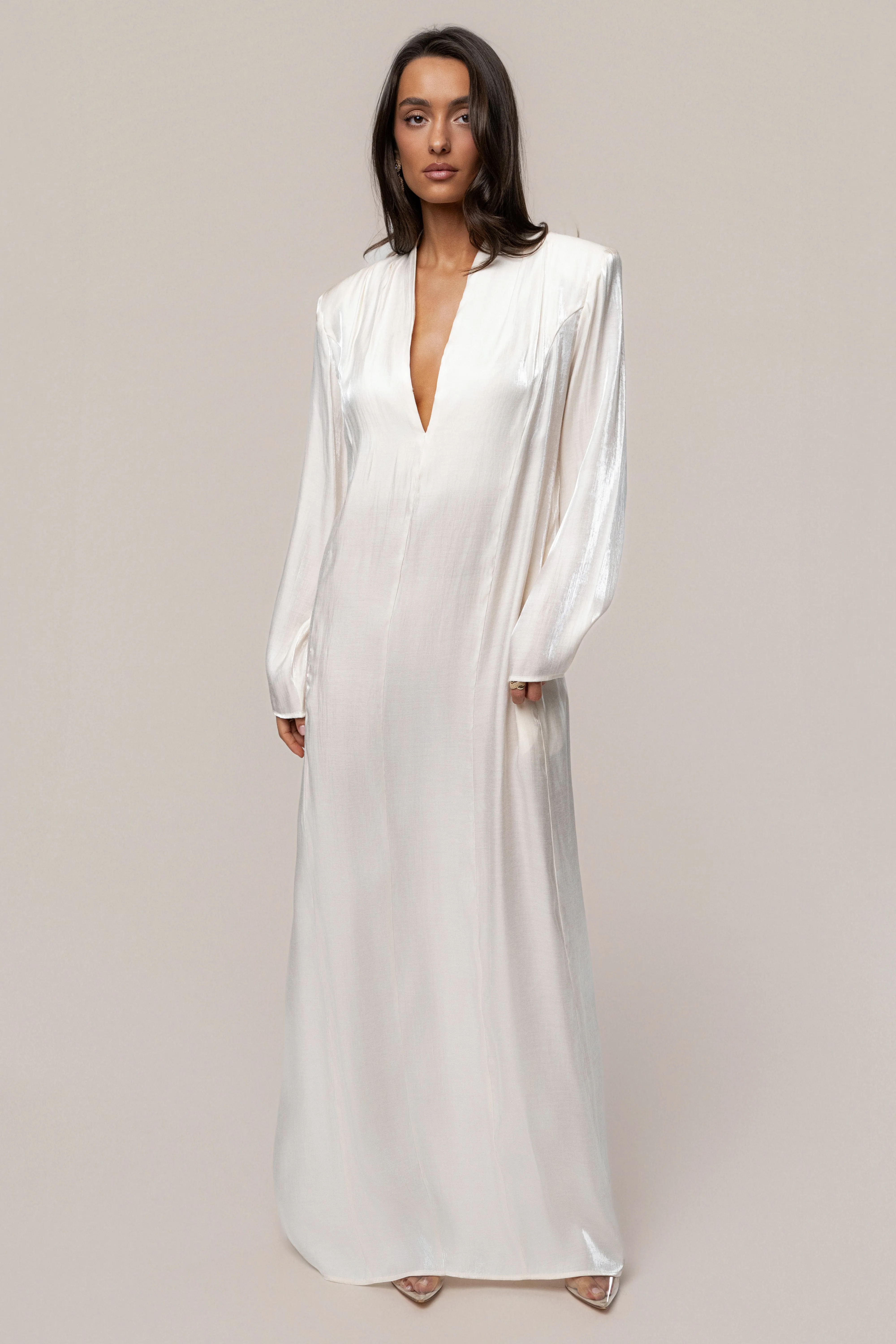 Ivory Evergreen Nights Maxi Dress sold by JLUXLABEL
