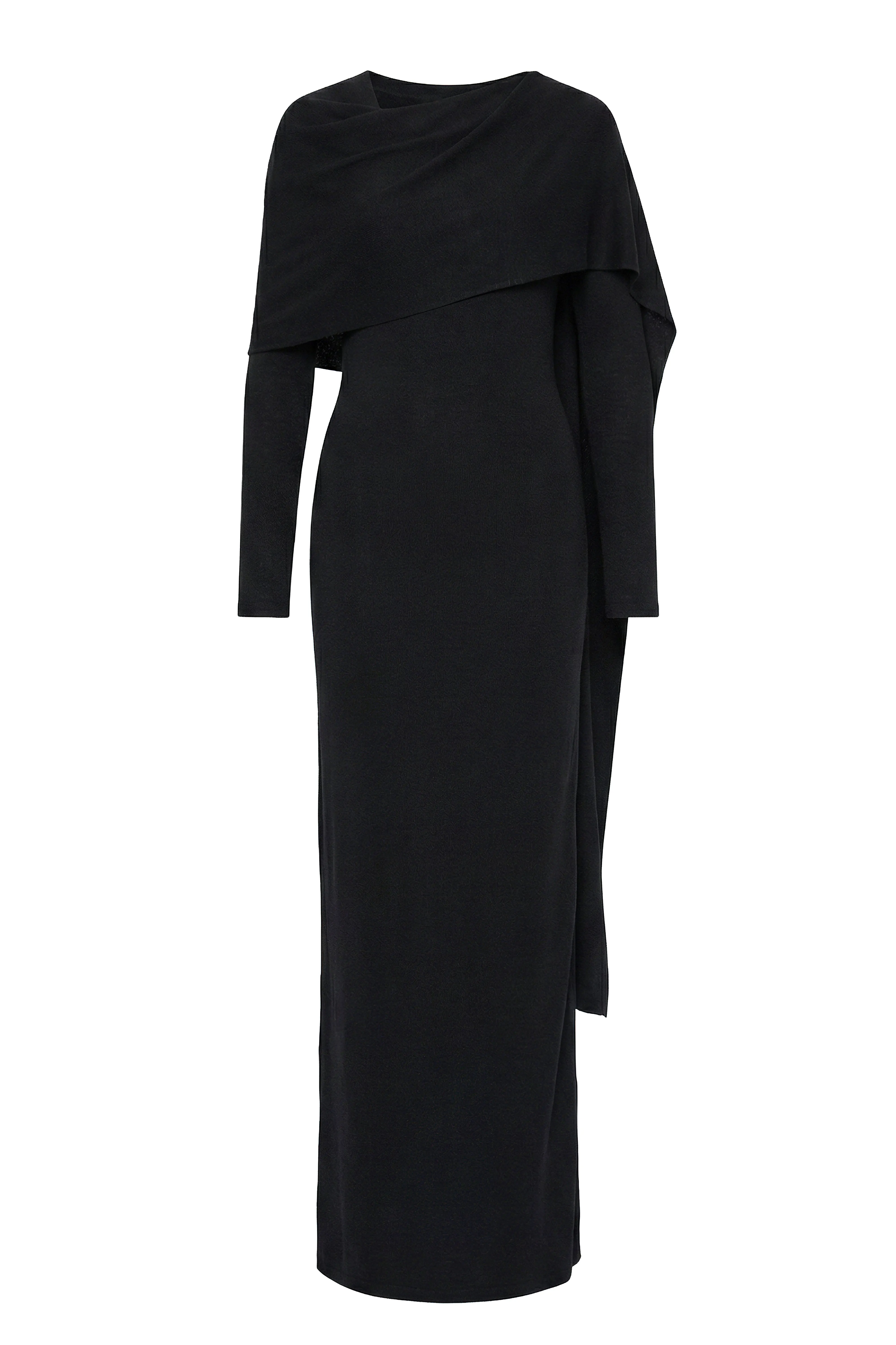 Black Glitz Asymmetric Maxi Dress sold by JLUXLABEL product image thumbnail 2