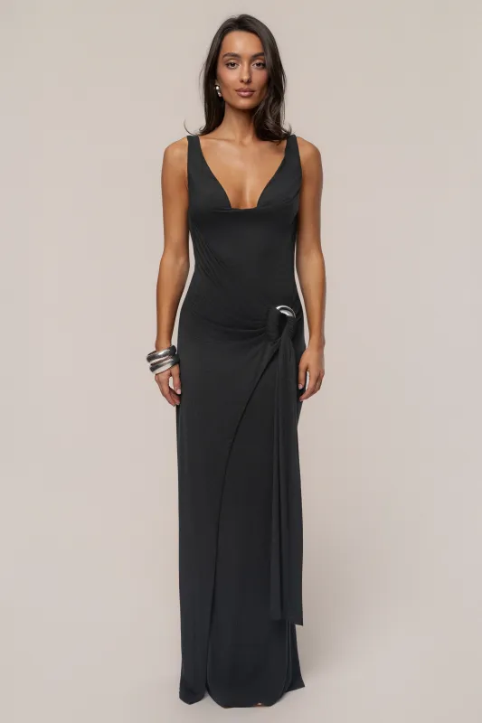 Black Divine State Maxi Dress sold by JLUXLABEL