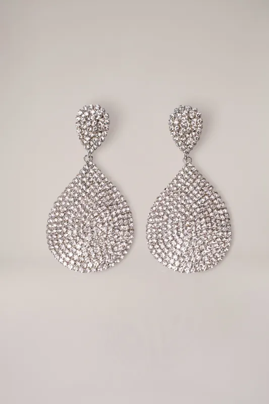 Silver Alexis Paved Dangle Earrings sold by JLUXLABEL