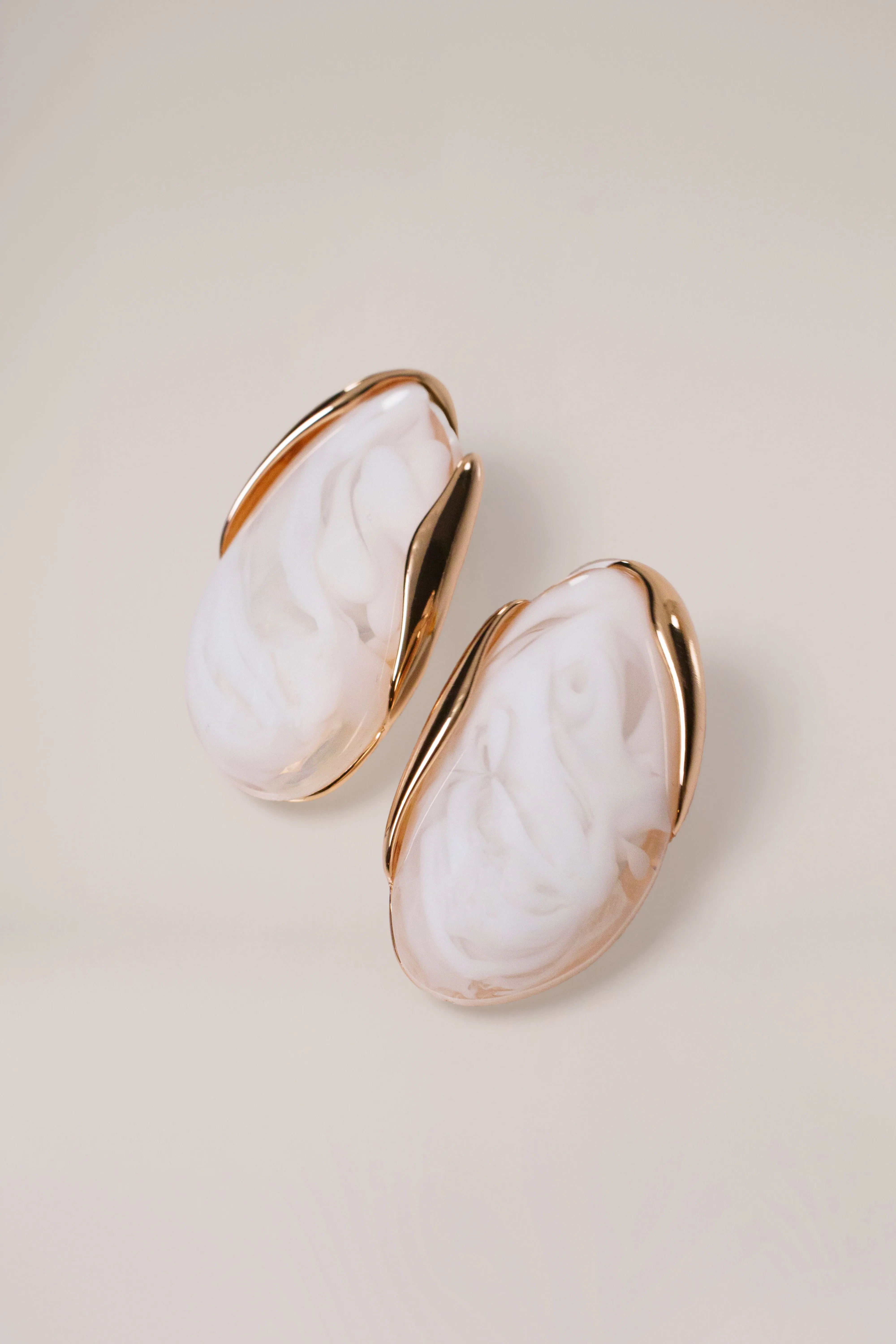 Gold Ethereal Marble Studs sold by JLUXLABEL product image thumbnail 3