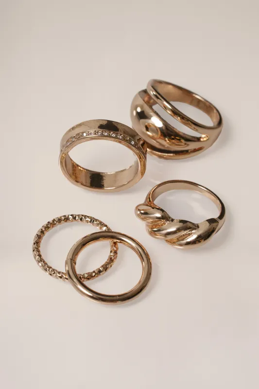 Gold Joanie Ring Set made by JLUXLABEL