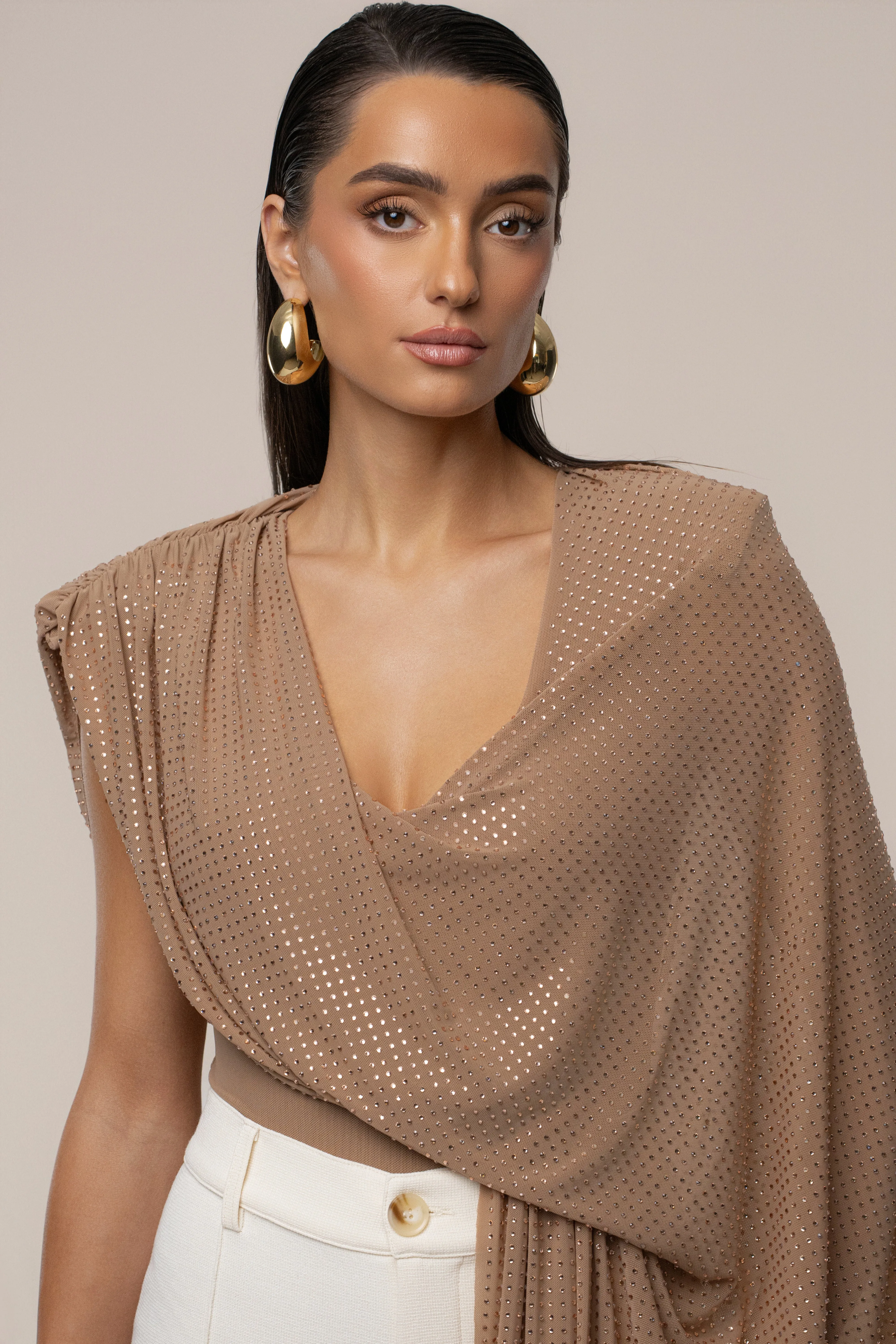 Pecan Draped Dreams Hot Fix Top sold by JLUXLABEL product image thumbnail 3