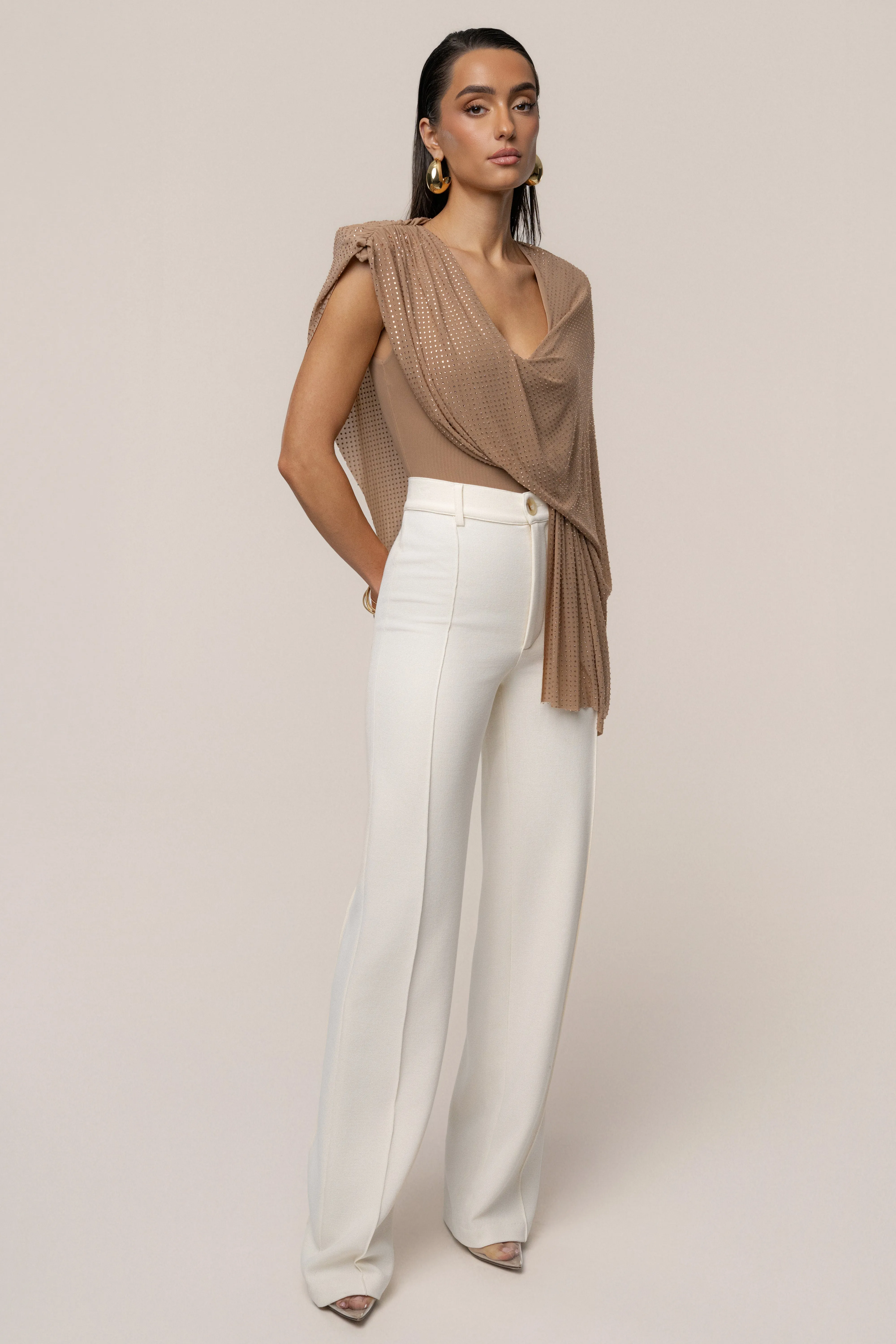 Pecan Draped Dreams Hot Fix Top sold by JLUXLABEL product image thumbnail 5