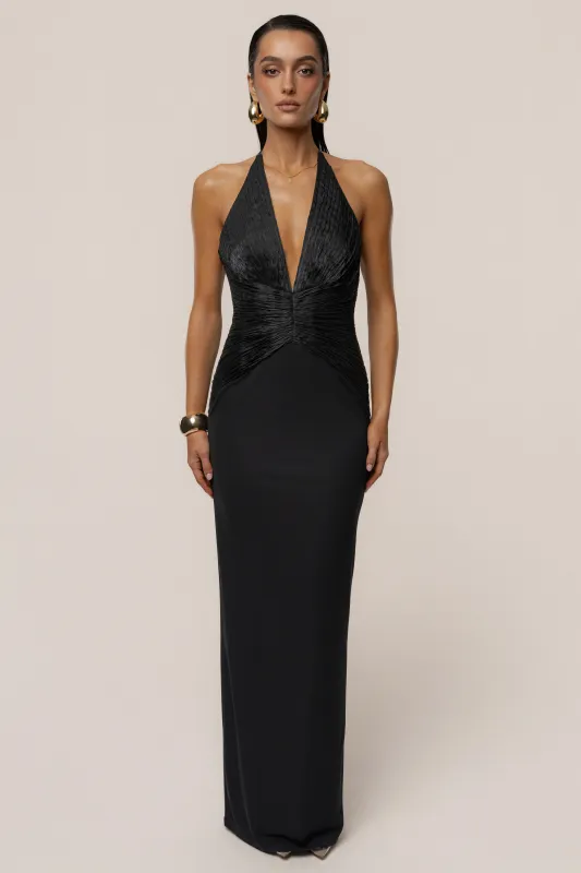 Black Enchanted Nights Maxi Dress sold by JLUXLABEL