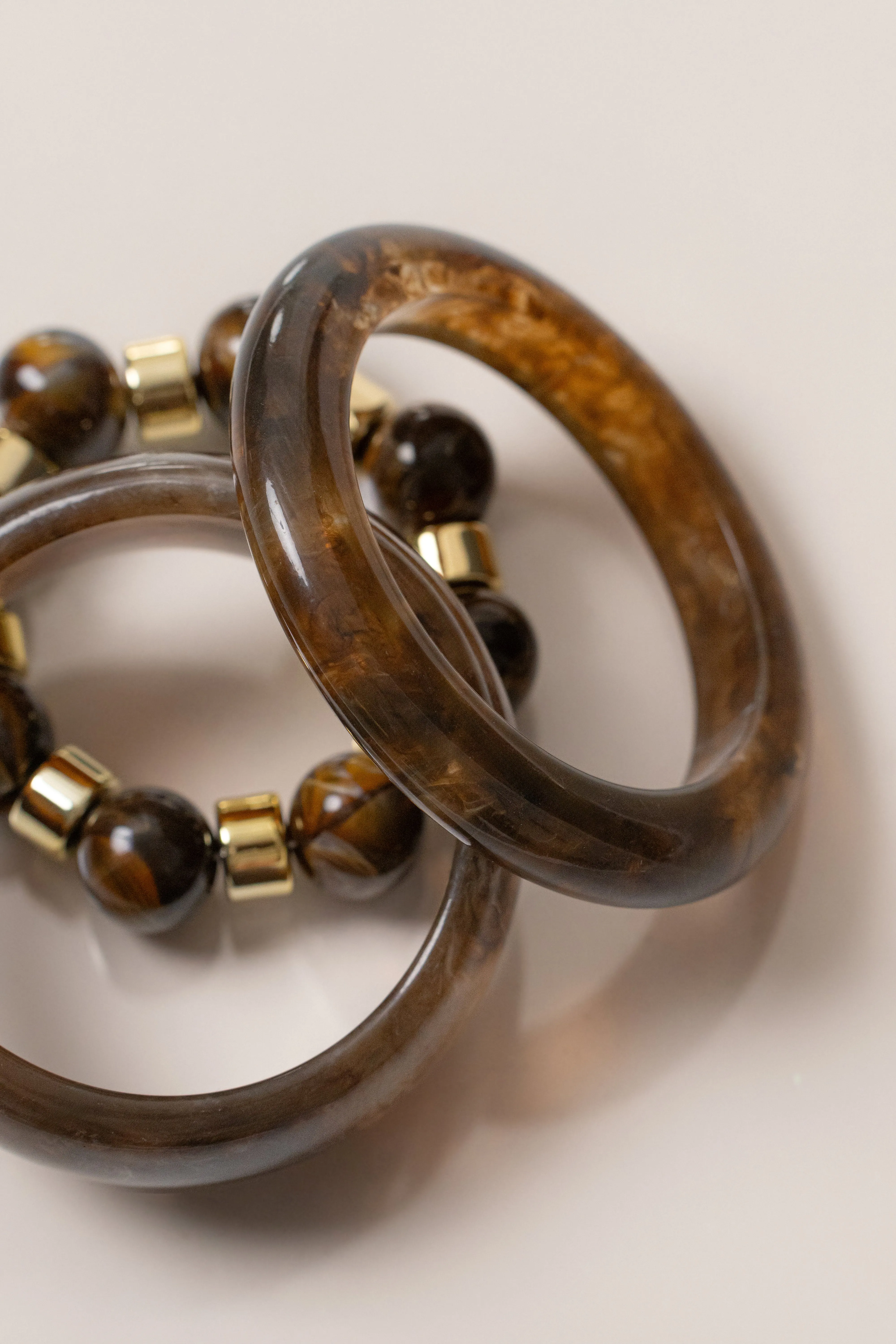 Brown Marbled Bracelet Set sold by JLUXLABEL product image thumbnail 2