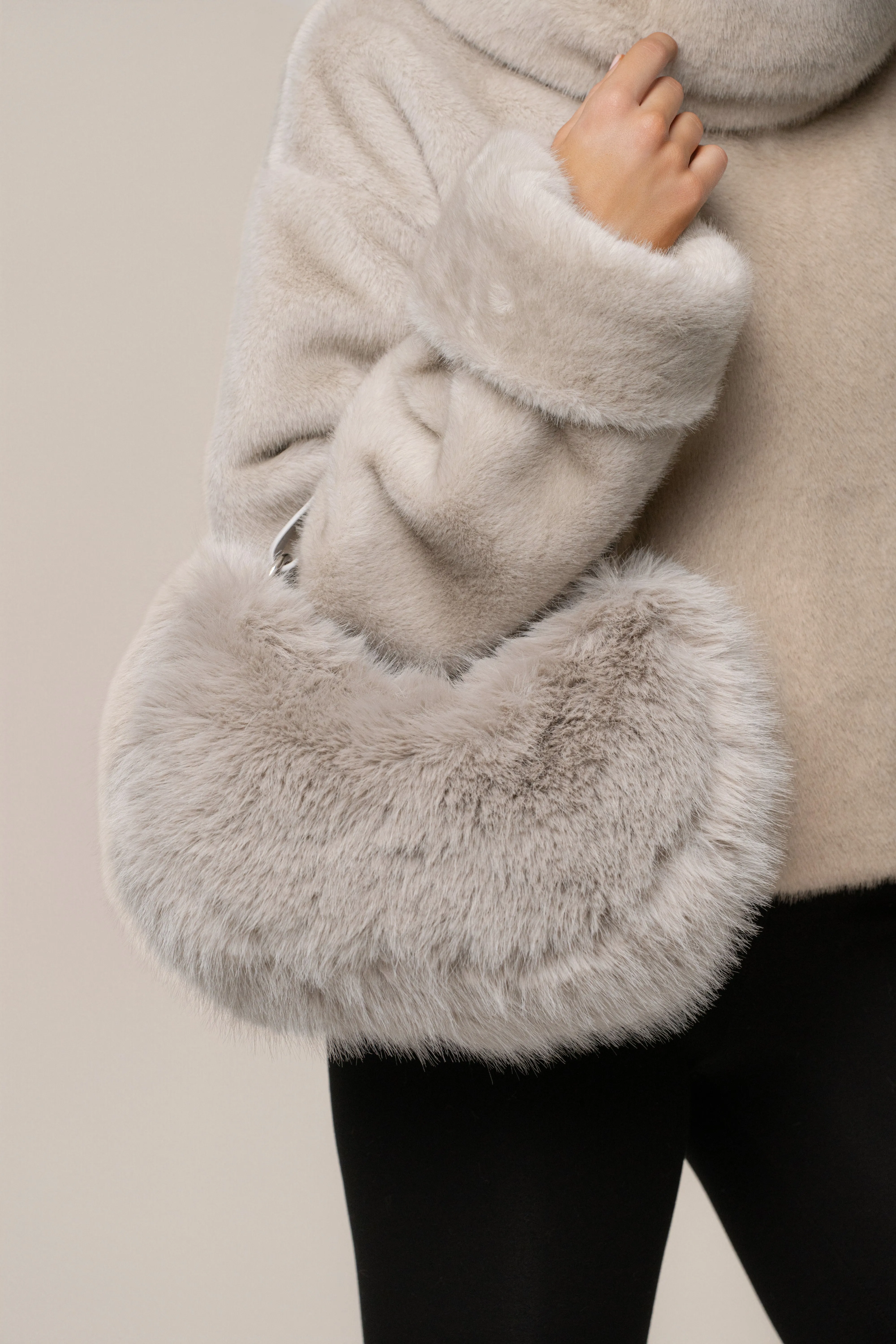 Beige Soft Season Faux Fur Bag sold by JLUXLABEL product image thumbnail 4
