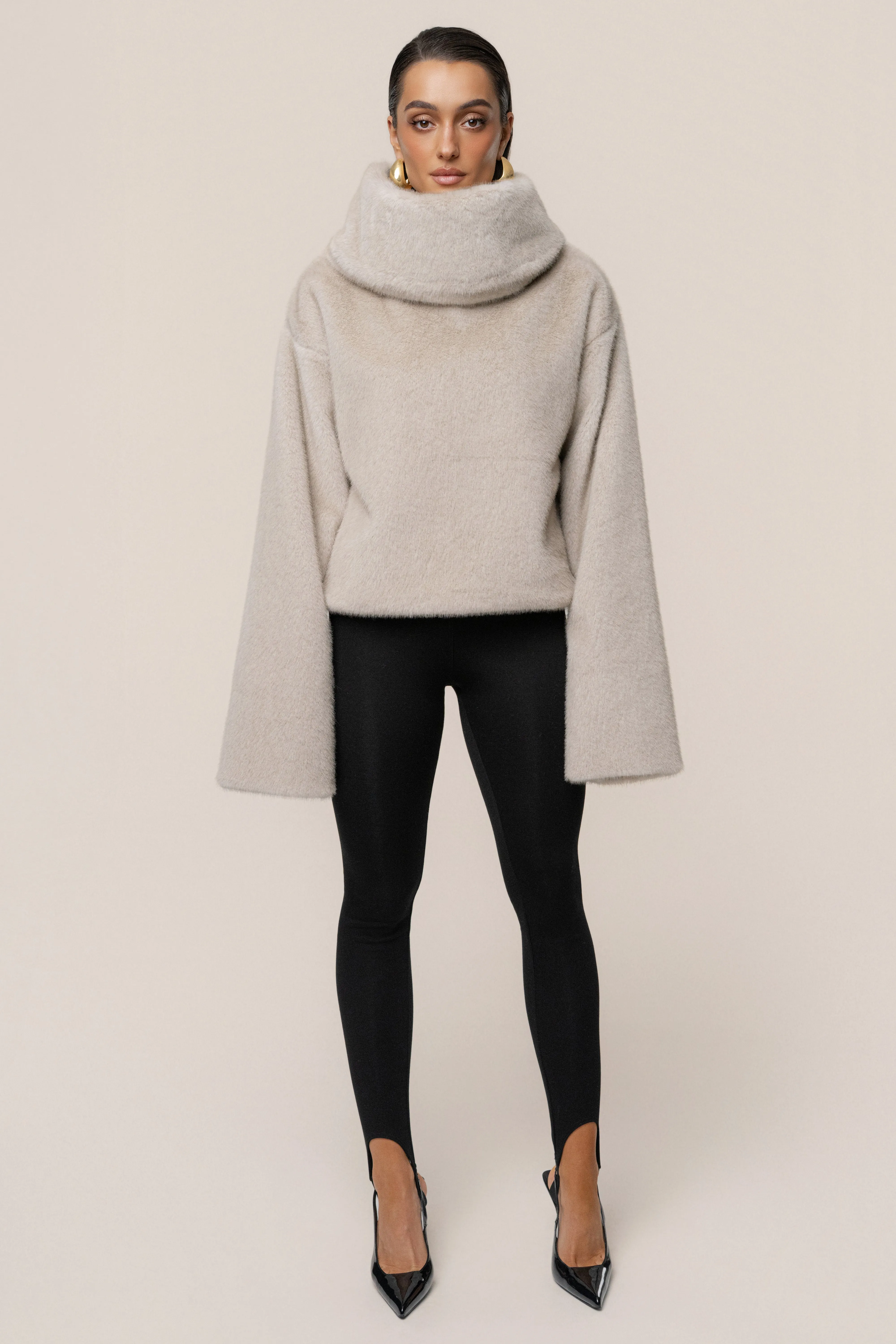 Stone Polished Faux Fur Pullover sold by JLUXLABEL product image thumbnail 2