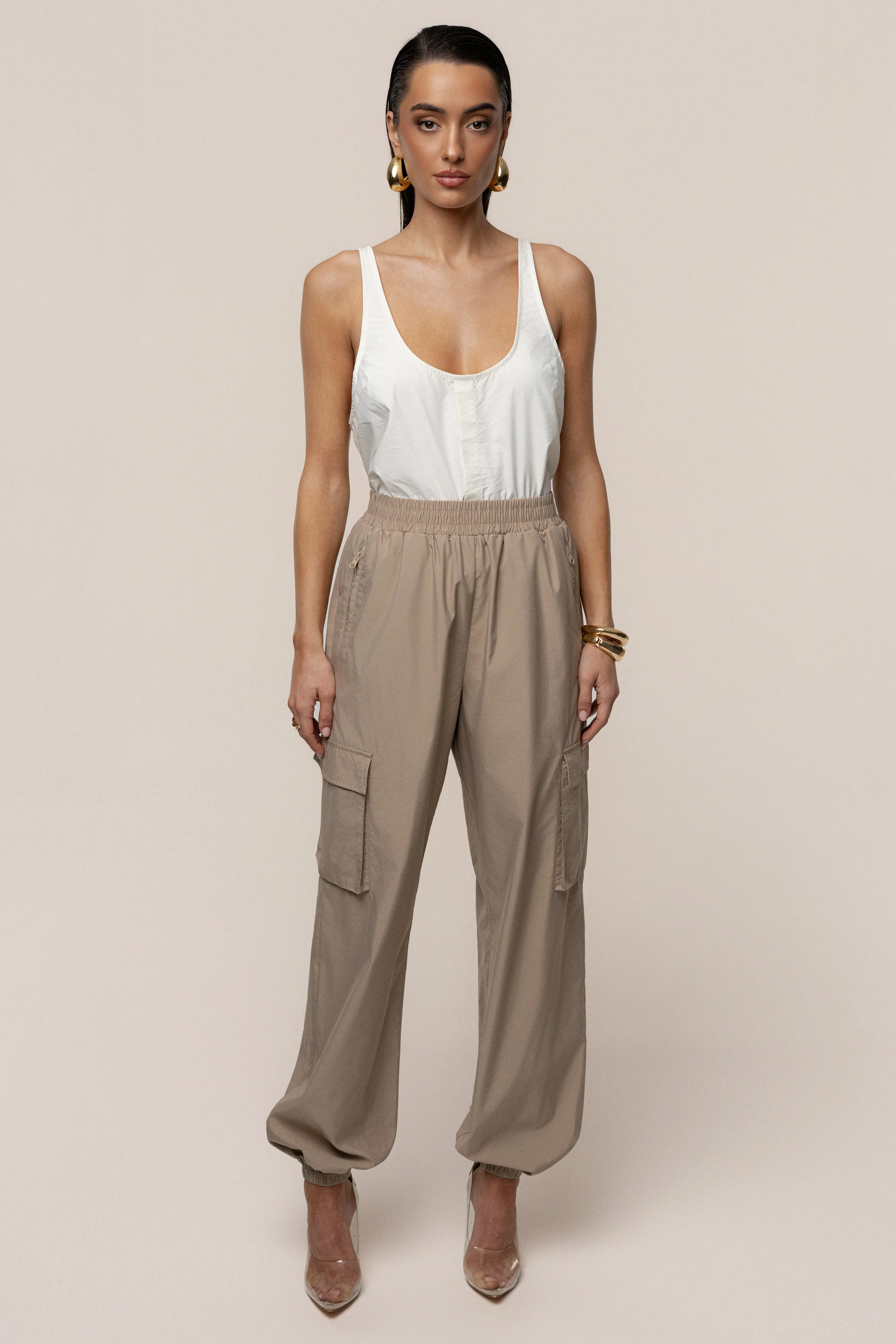 Ivory Active Scoop Neck Top sold by JLUXLABEL product image thumbnail 2