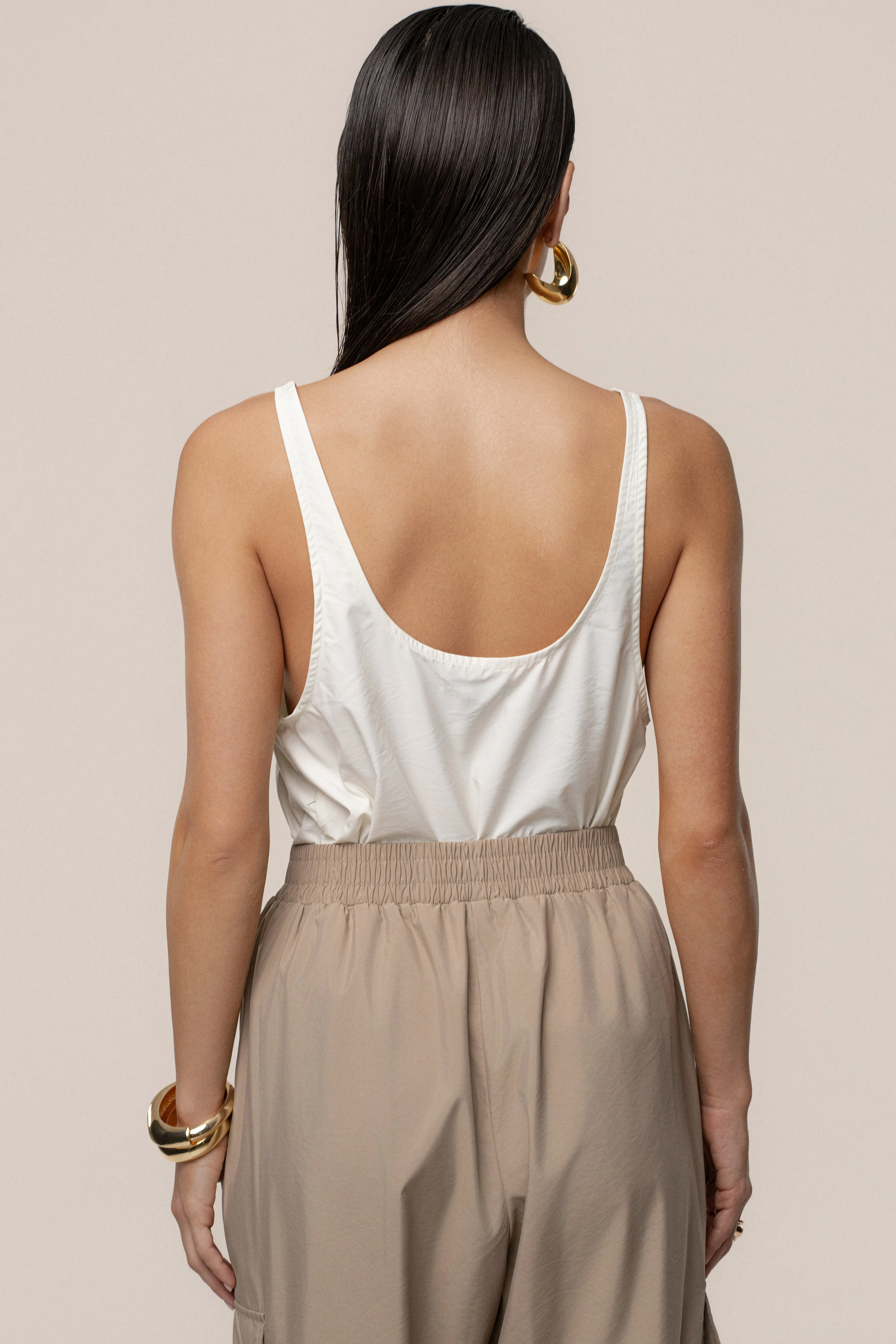 Ivory Active Scoop Neck Top sold by JLUXLABEL product image thumbnail 5
