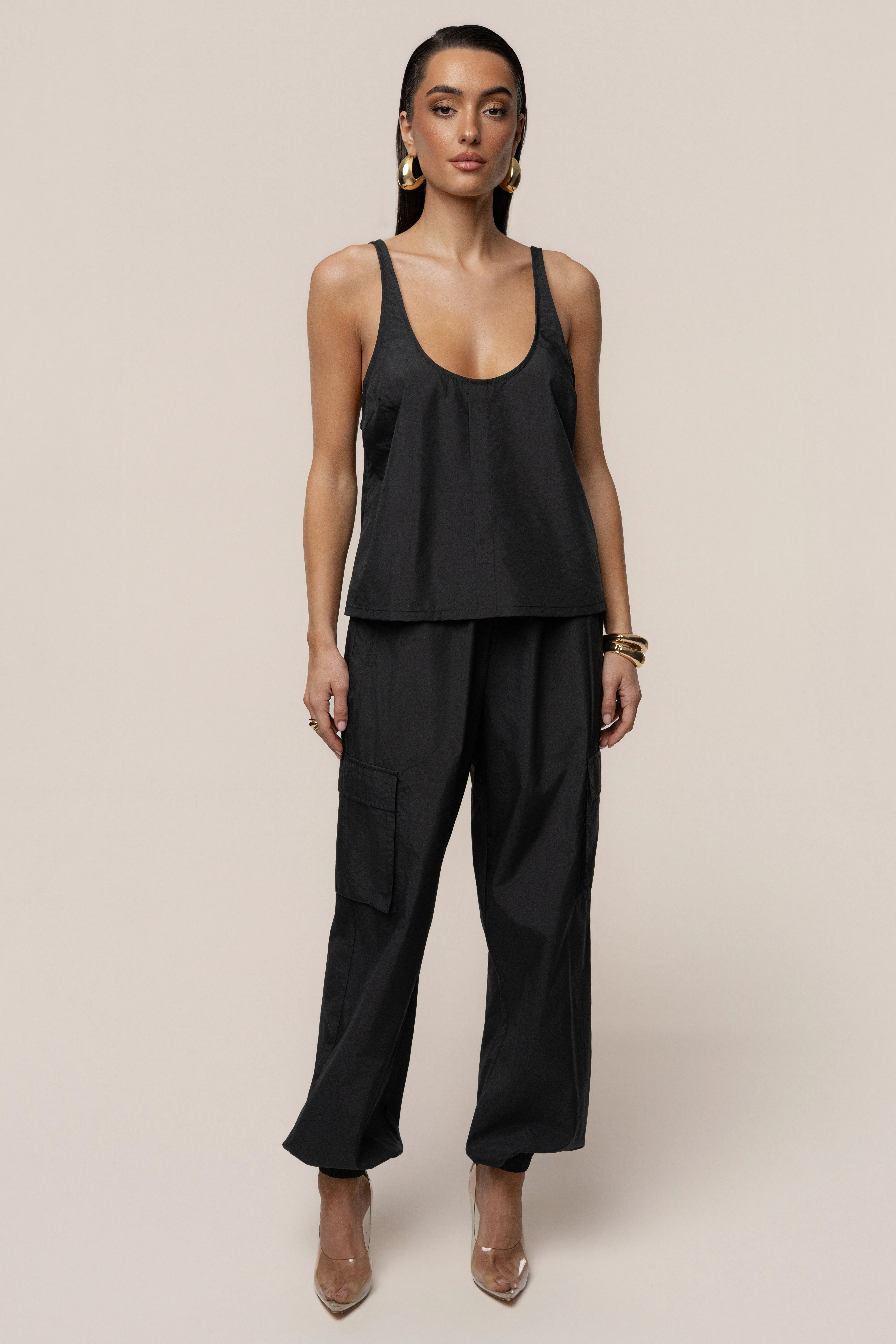 Black Active Scoop Neck Top sold by JLUXLABEL product image thumbnail 4