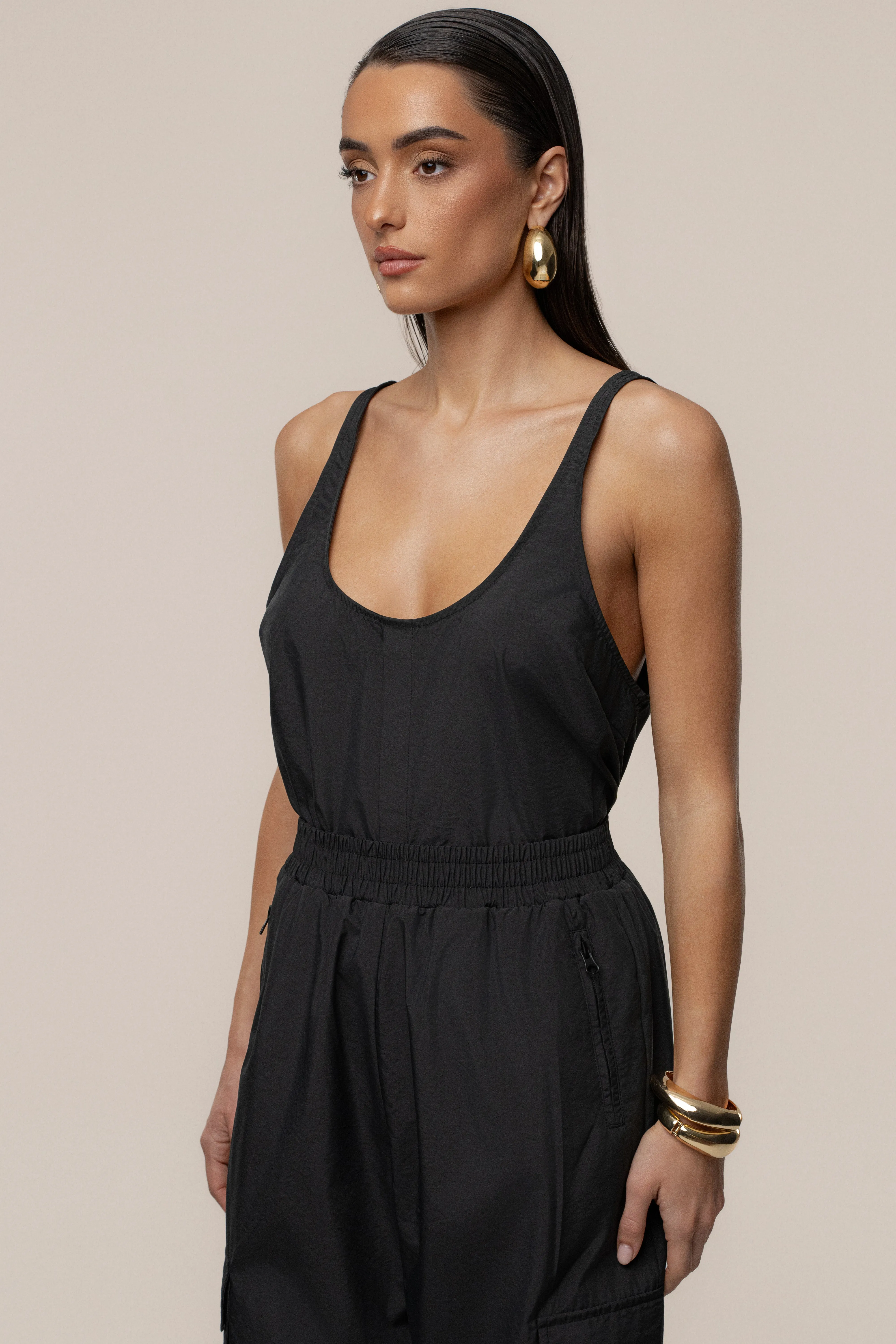 Black Active Scoop Neck Top sold by JLUXLABEL product image thumbnail 3