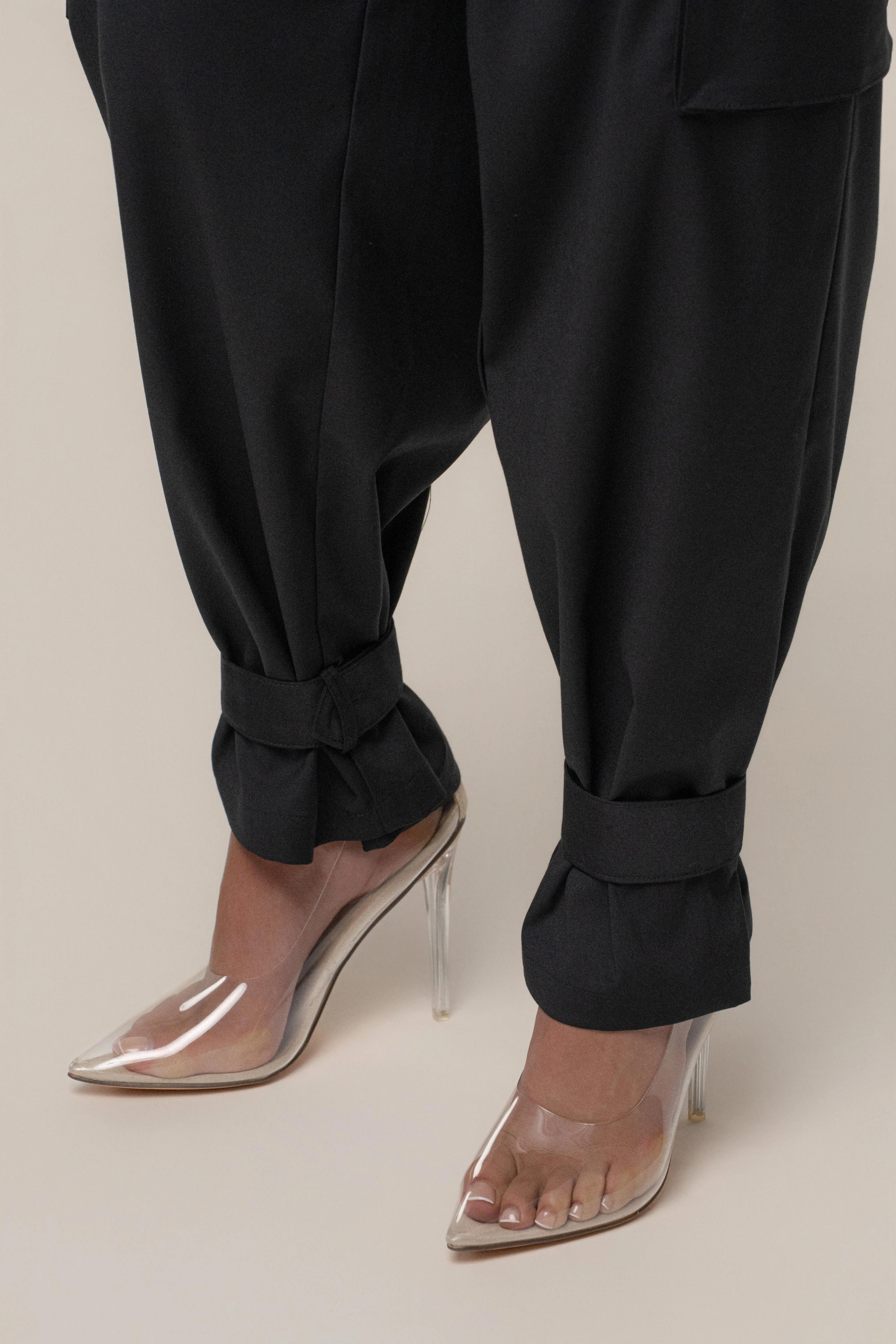 Black Autumn Flow Cargo Pants sold by JLUXLABEL product image thumbnail 5