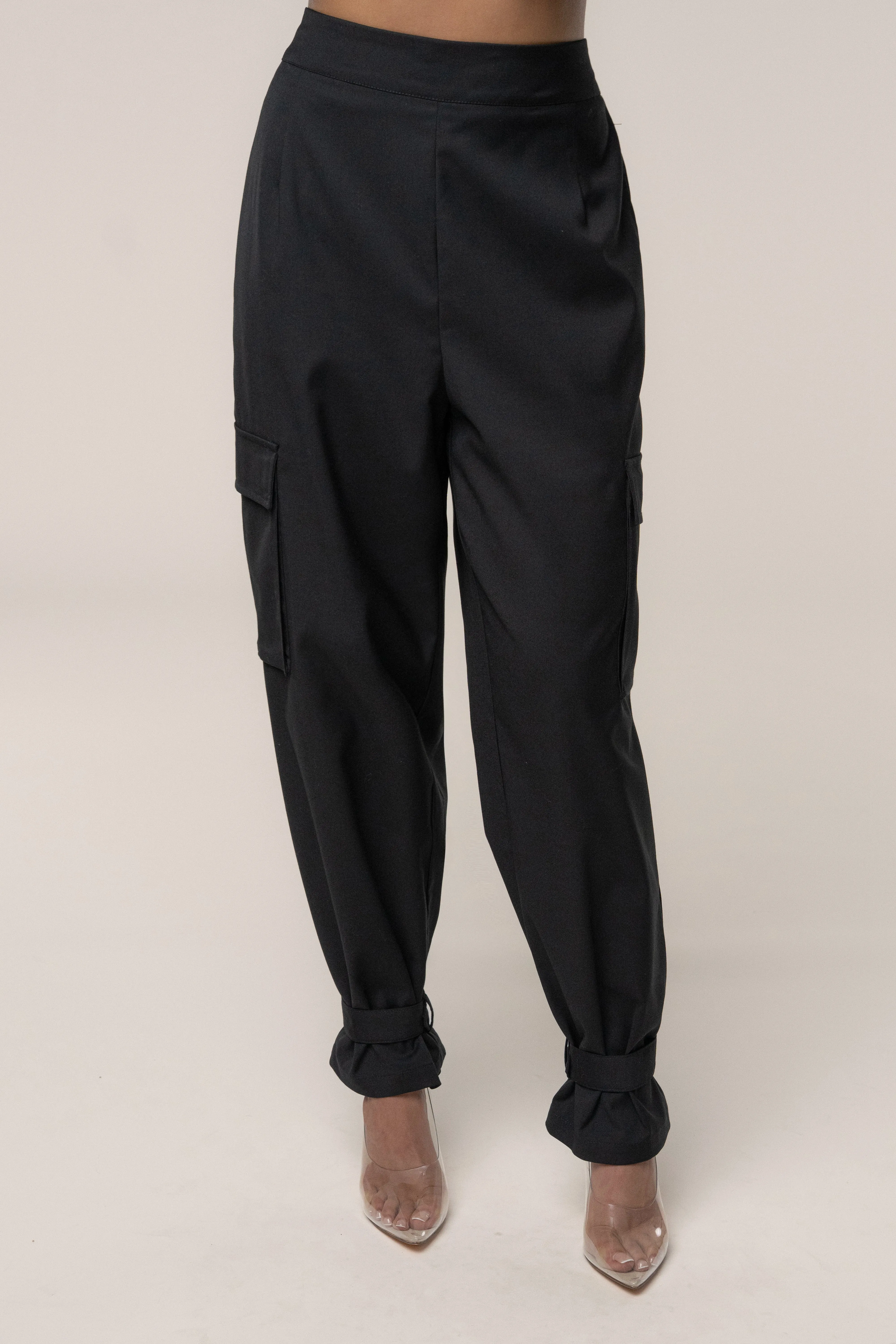 Black Autumn Flow Cargo Pants sold by JLUXLABEL product image thumbnail 2