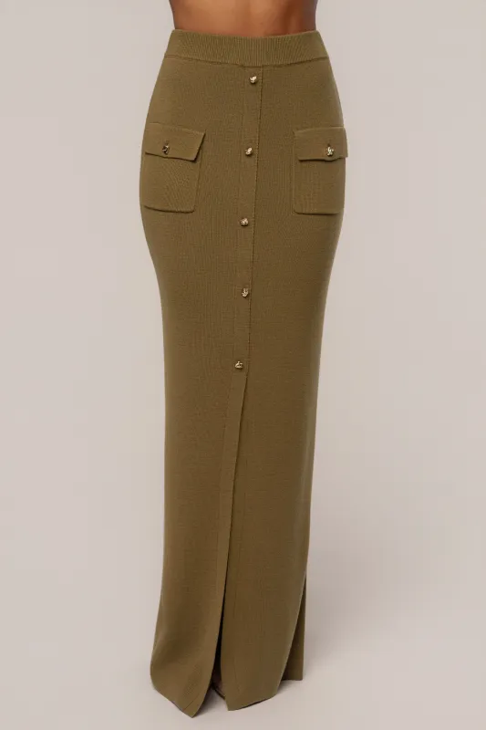 Olive Fall Bliss Maxi Skirt sold by JLUXLABEL