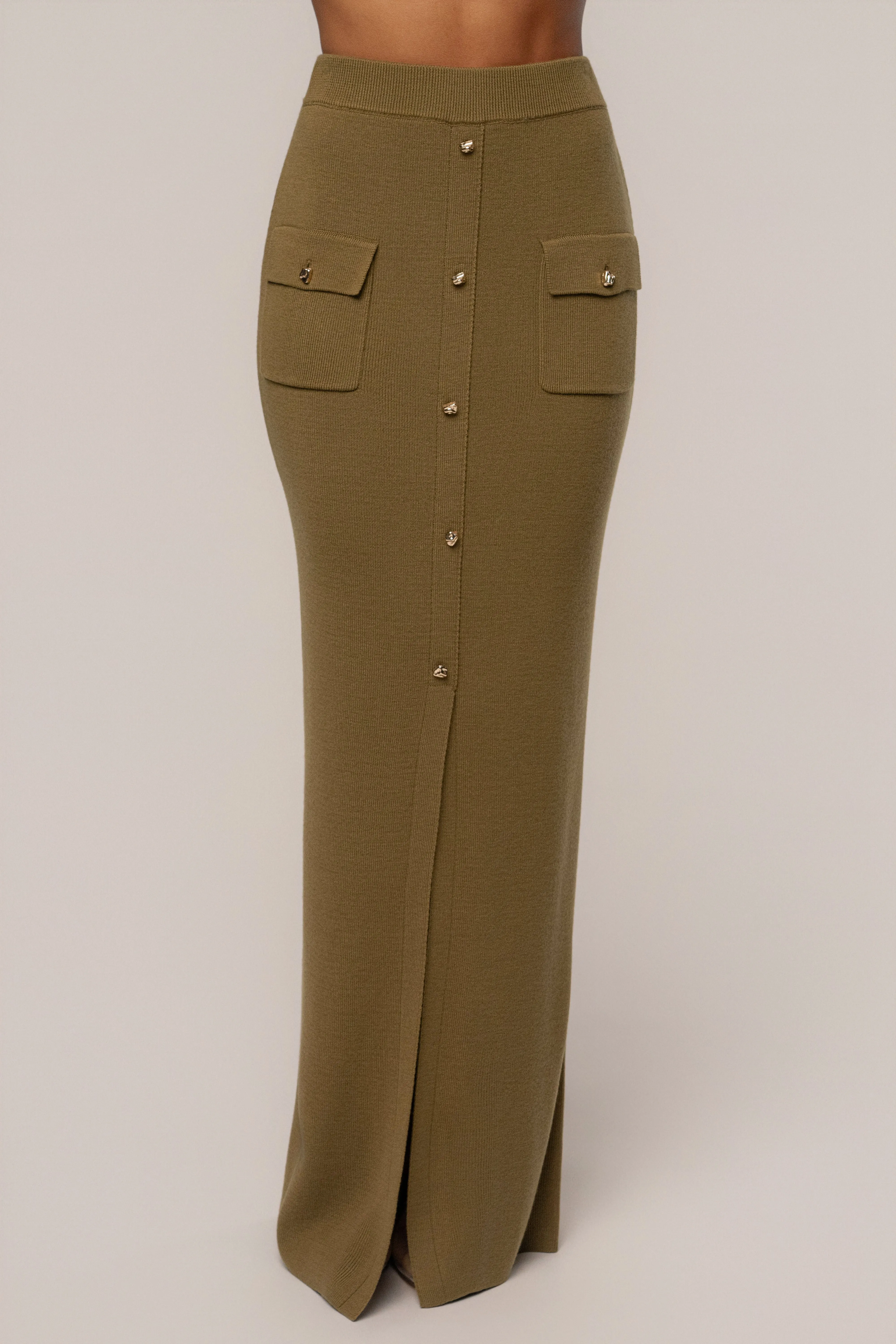 Olive Fall Bliss Maxi Skirt sold by JLUXLABEL