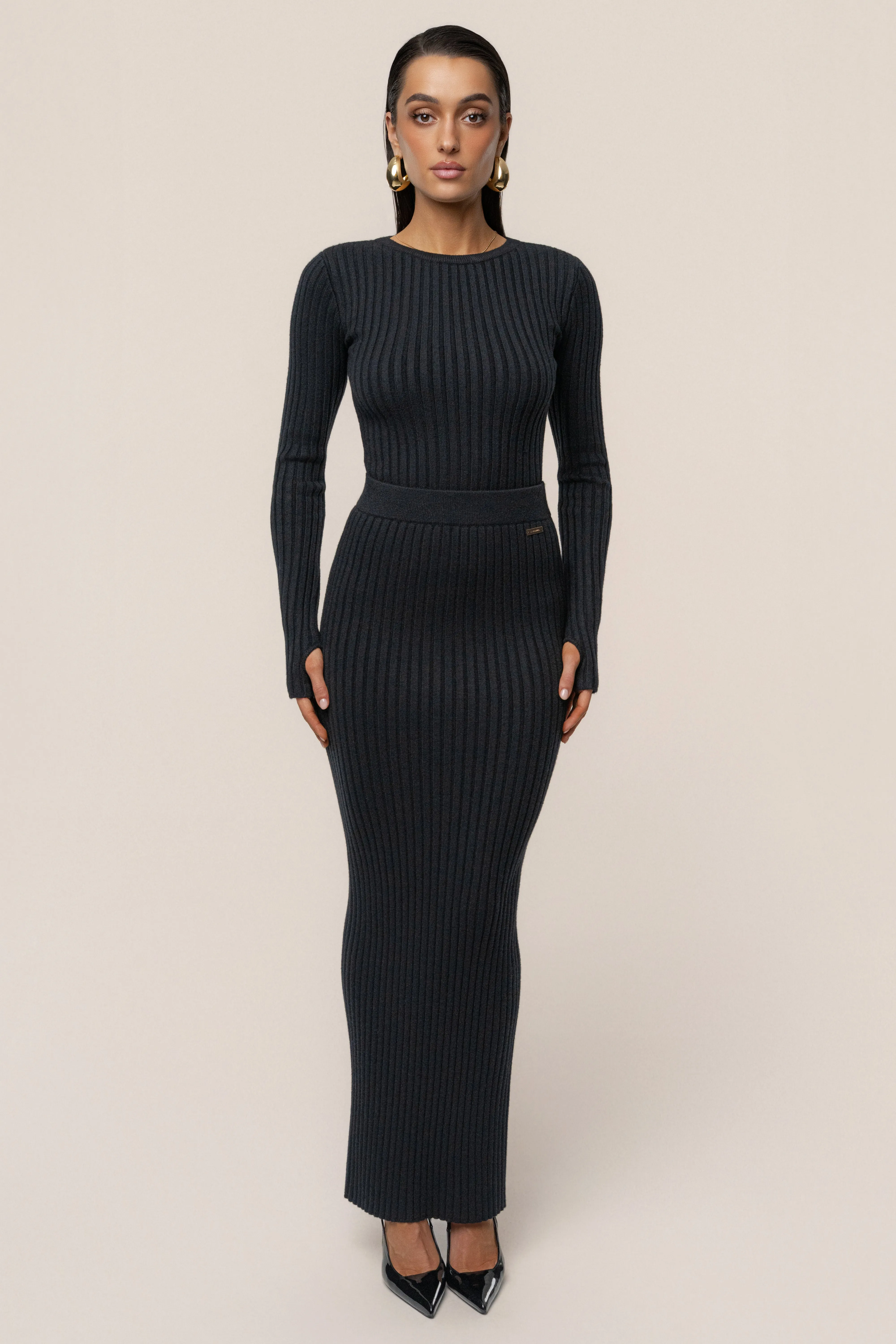 Black Overcast Ribbed Top sold by JLUXLABEL product image thumbnail 5