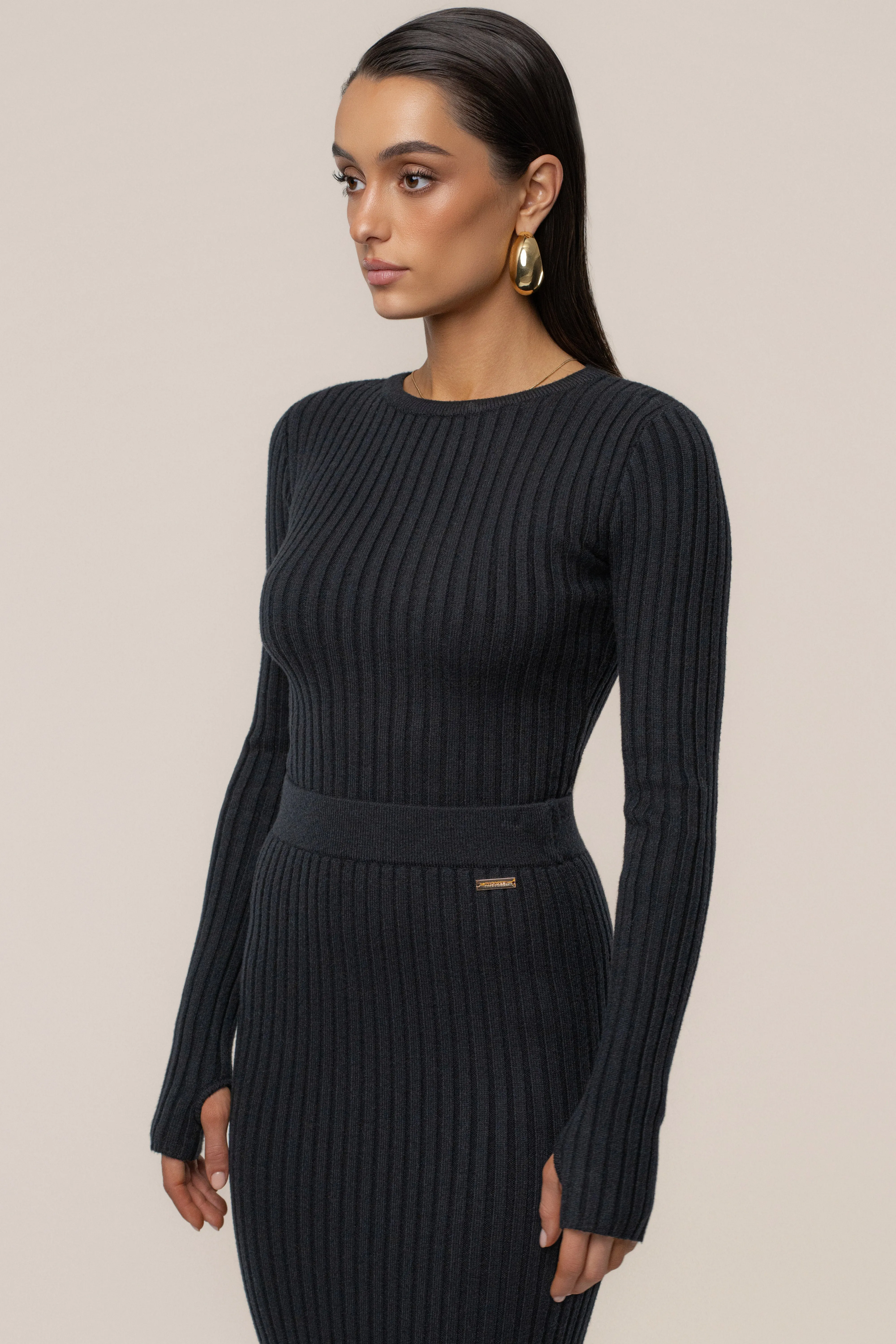 Black Overcast Ribbed Top sold by JLUXLABEL product image thumbnail 3