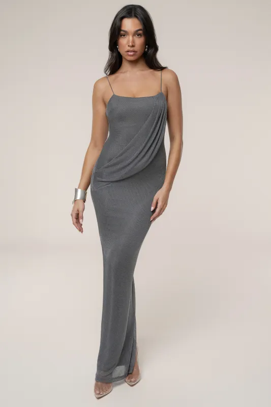 Gun Metal Midnight Sky Maxi Dress sold by JLUXLABEL