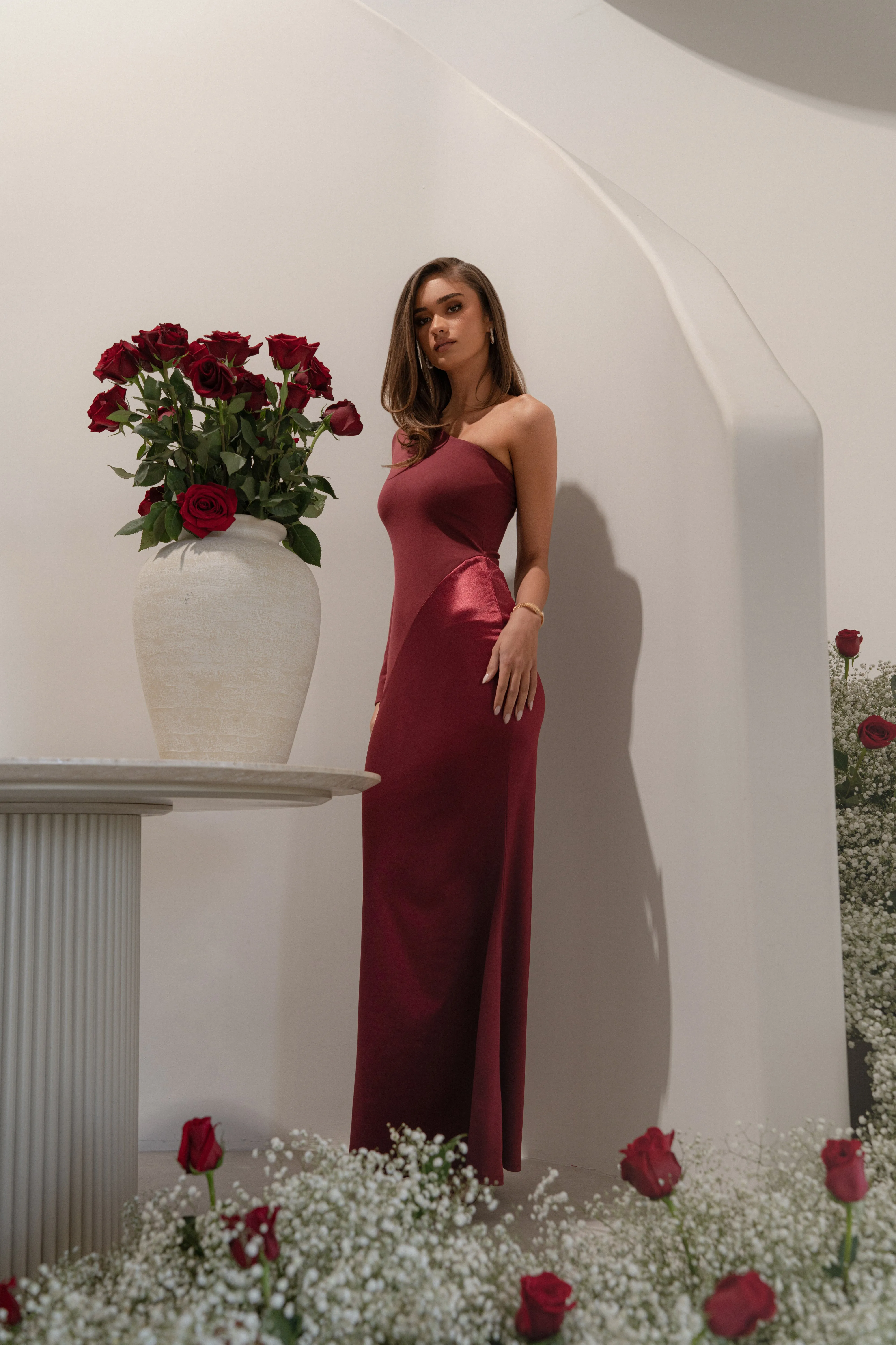 Burgundy Look Of Desire Maxi Dress sold by JLUXLABEL product image thumbnail 5