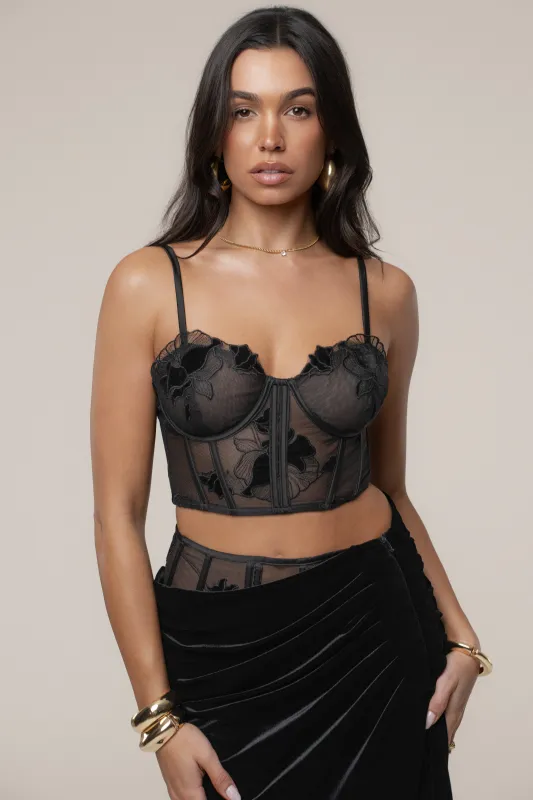 Black Velvet And Lace Bustier sold by JLUXLABEL
