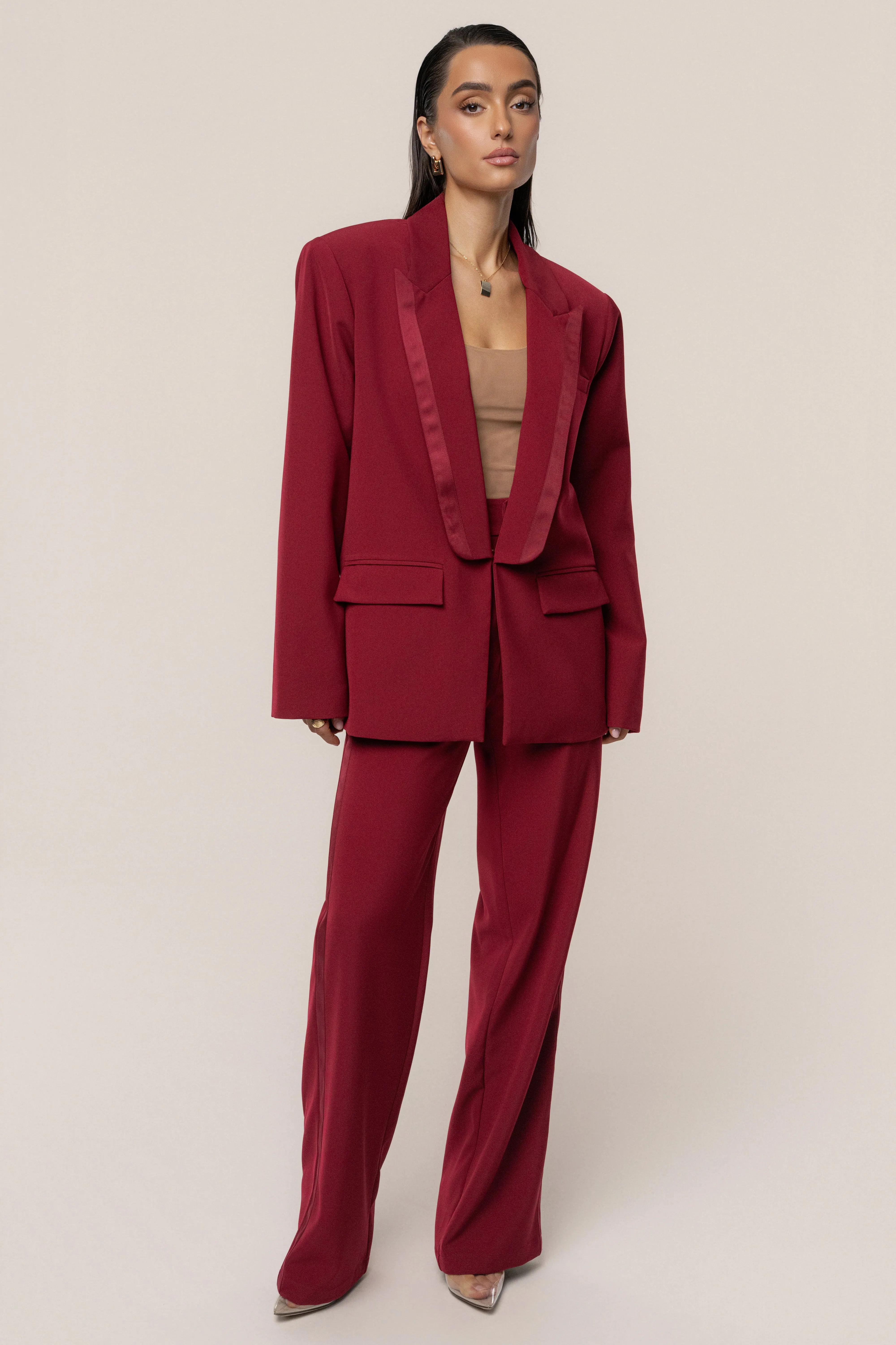 Burgundy Suite Life Woven Pant sold by JLUXLABEL product image thumbnail 3