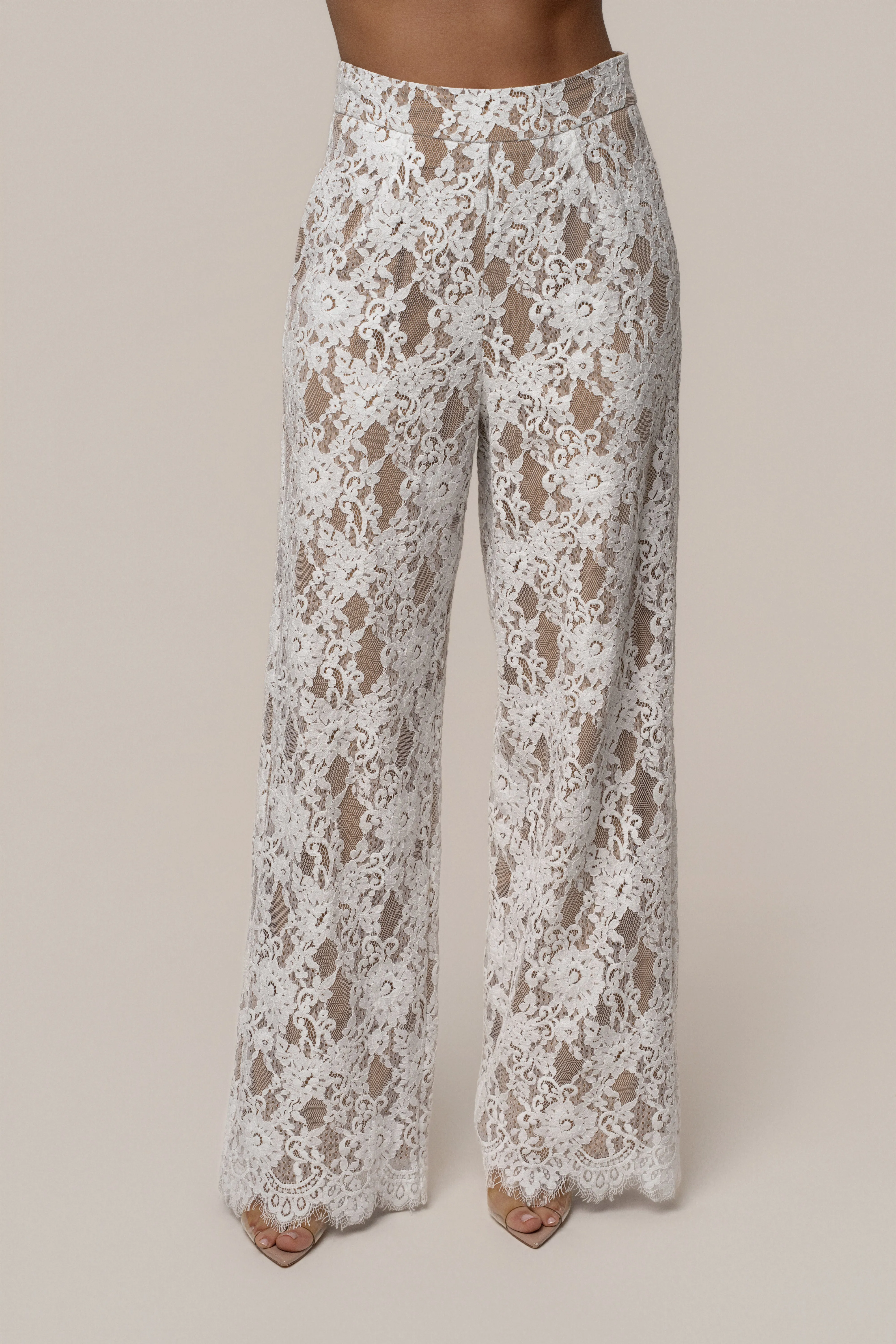 PRE-ORDER White Forever Crush Lace Pant sold by JLUXLABEL product image thumbnail 2