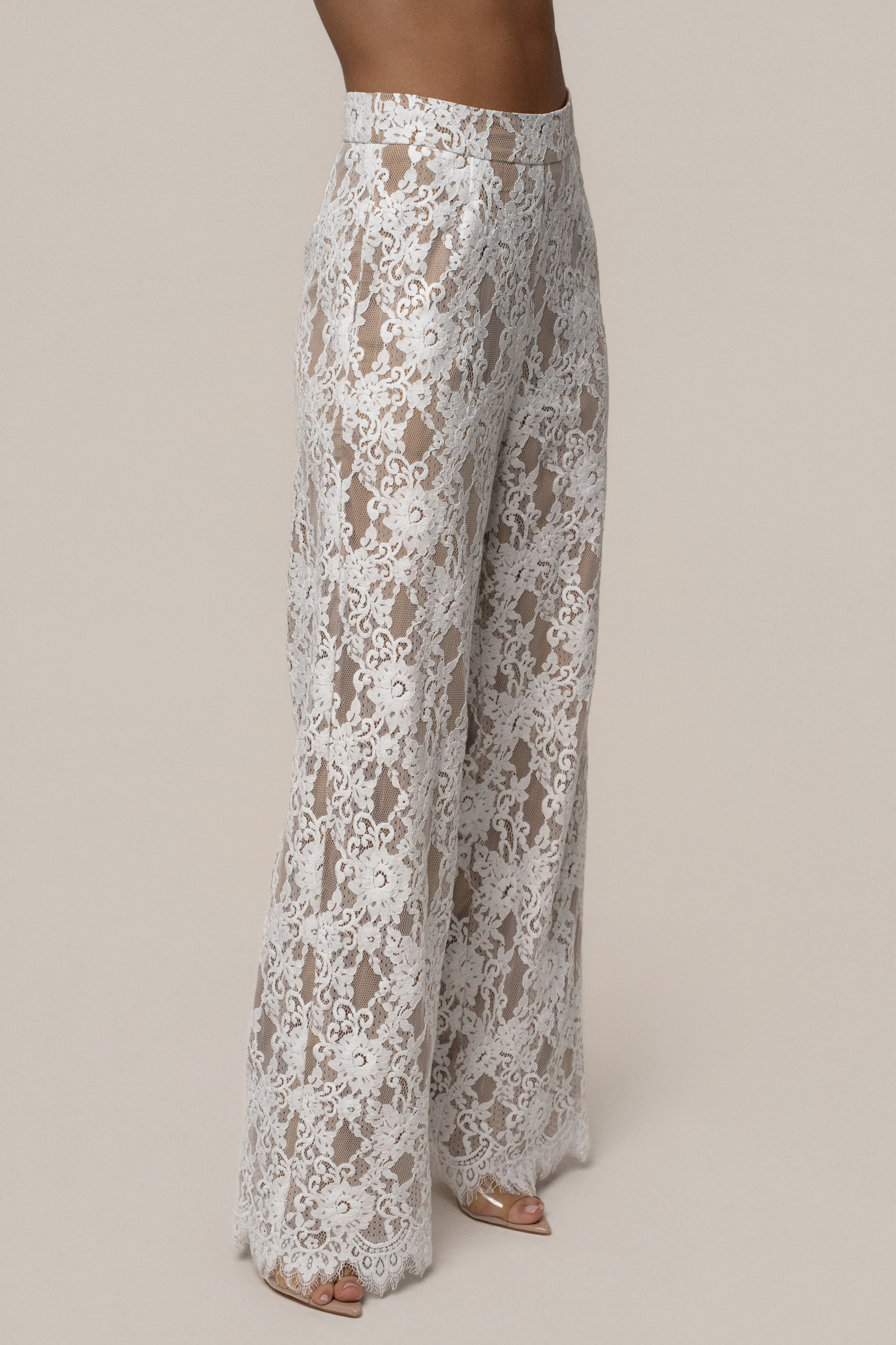 PRE-ORDER White Forever Crush Lace Pant sold by JLUXLABEL product image thumbnail 5