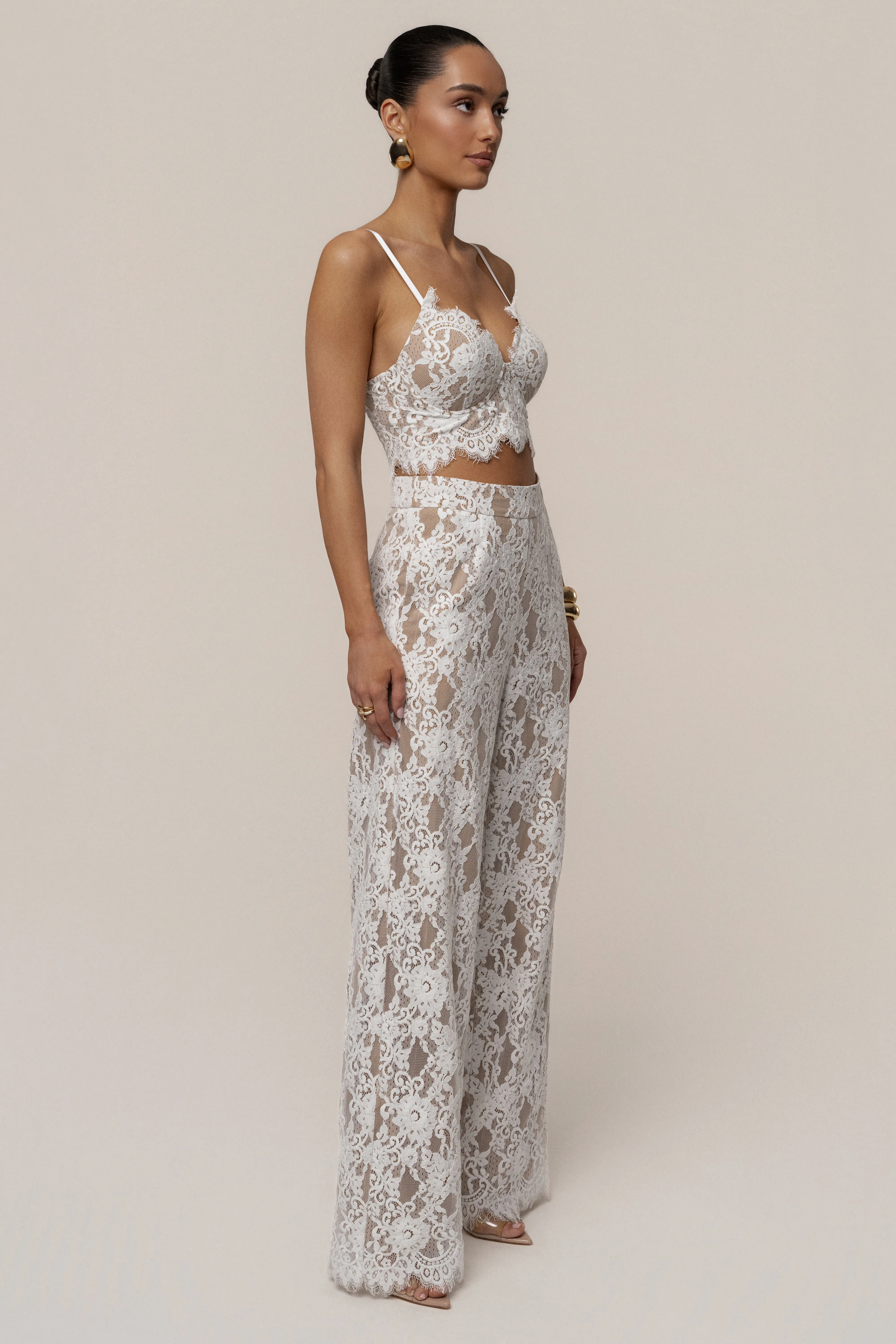 PRE-ORDER White Forever Crush Lace Pant sold by JLUXLABEL product image thumbnail 4
