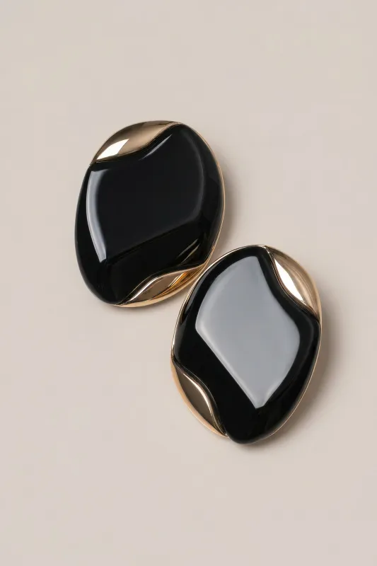 Gold Kienna Sculpted Earrings sold by JLUXLABEL