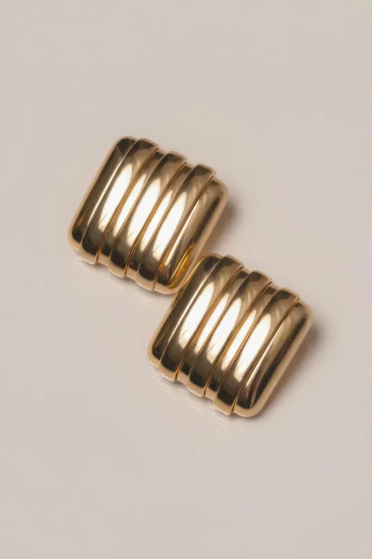 Gold  Sara Textured Earrings sold by JLUXLABEL