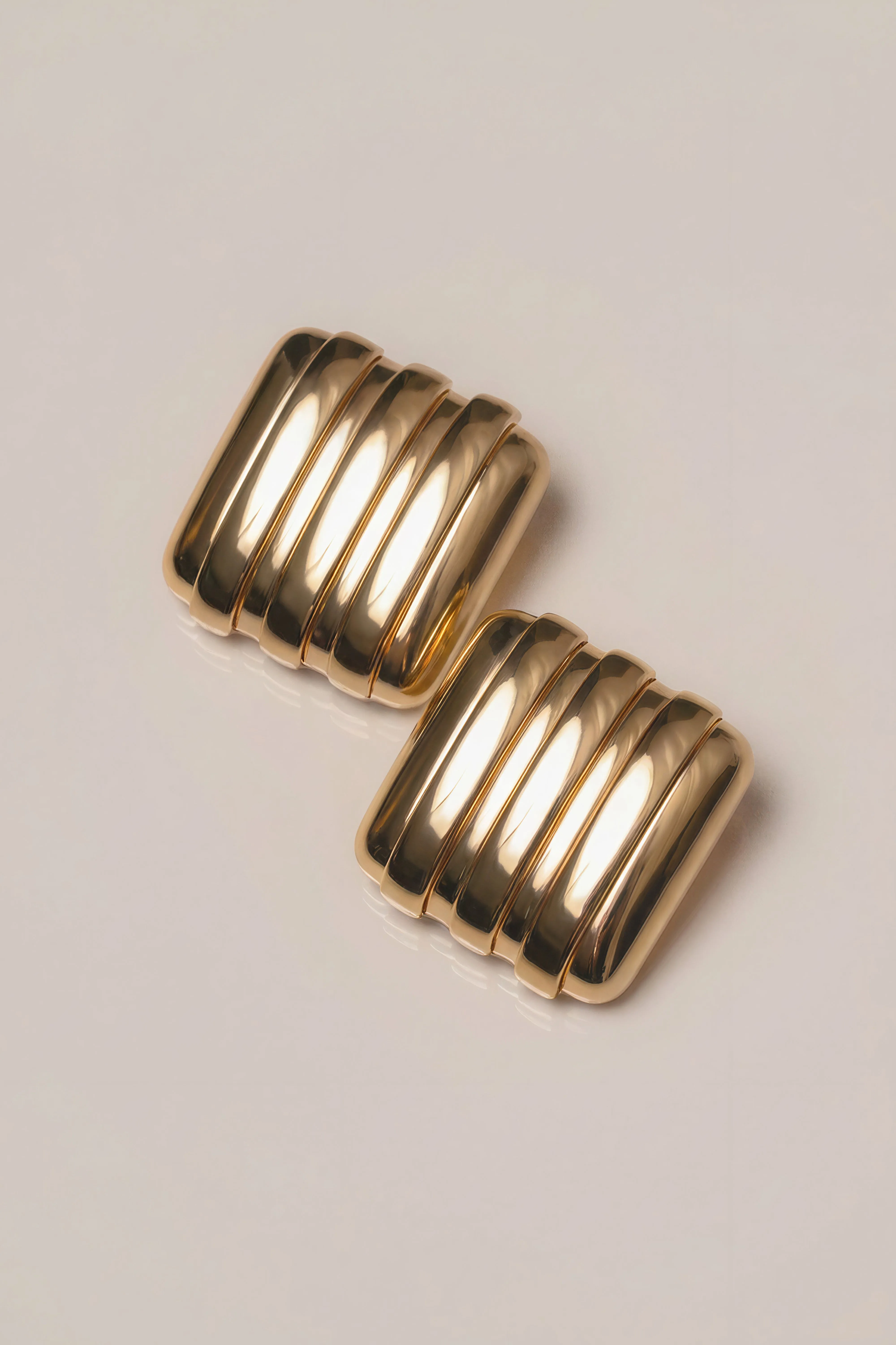 Gold Sara Textured Earrings sold by JLUXLABEL