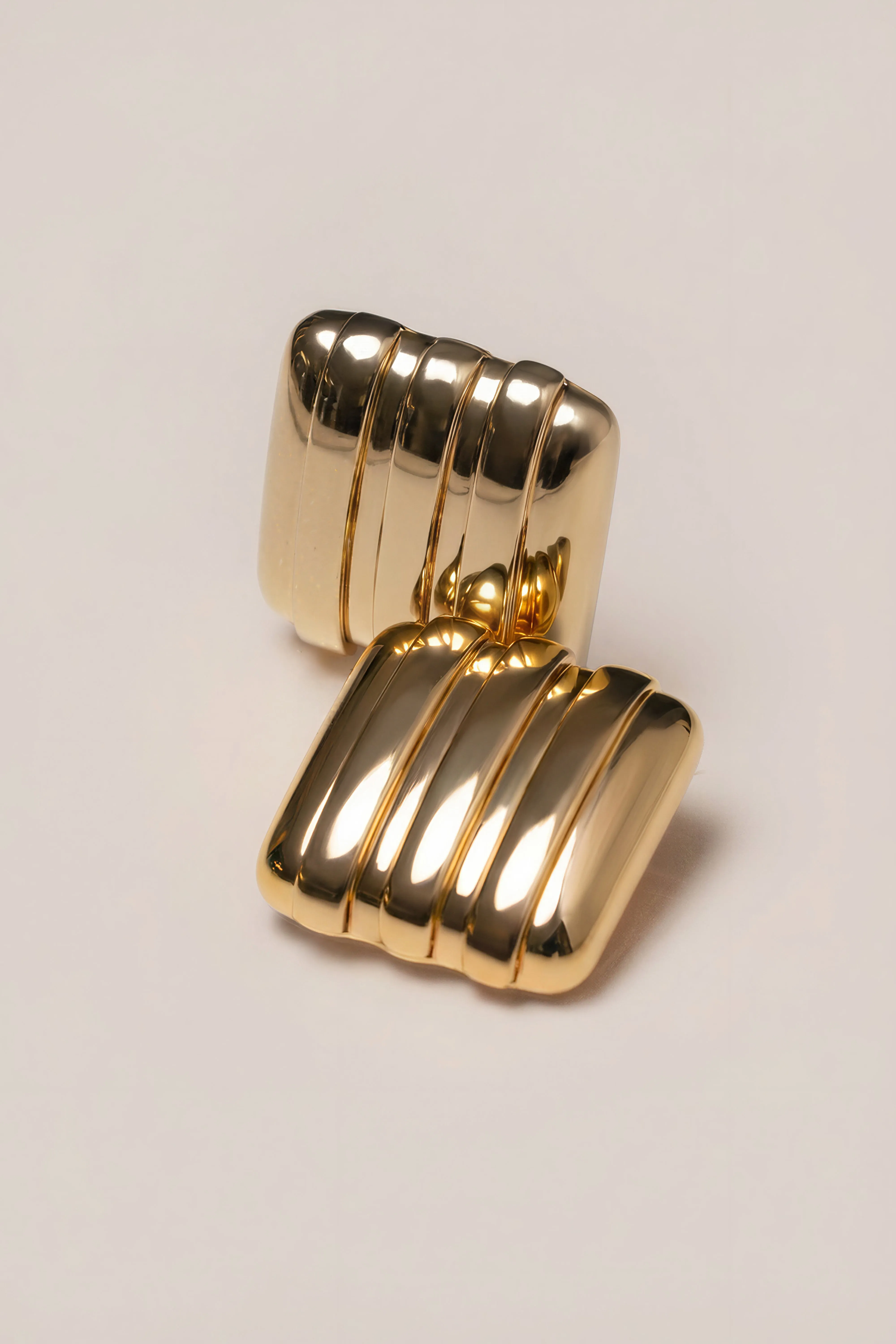 Gold Sara Textured Earrings sold by JLUXLABEL product image thumbnail 5