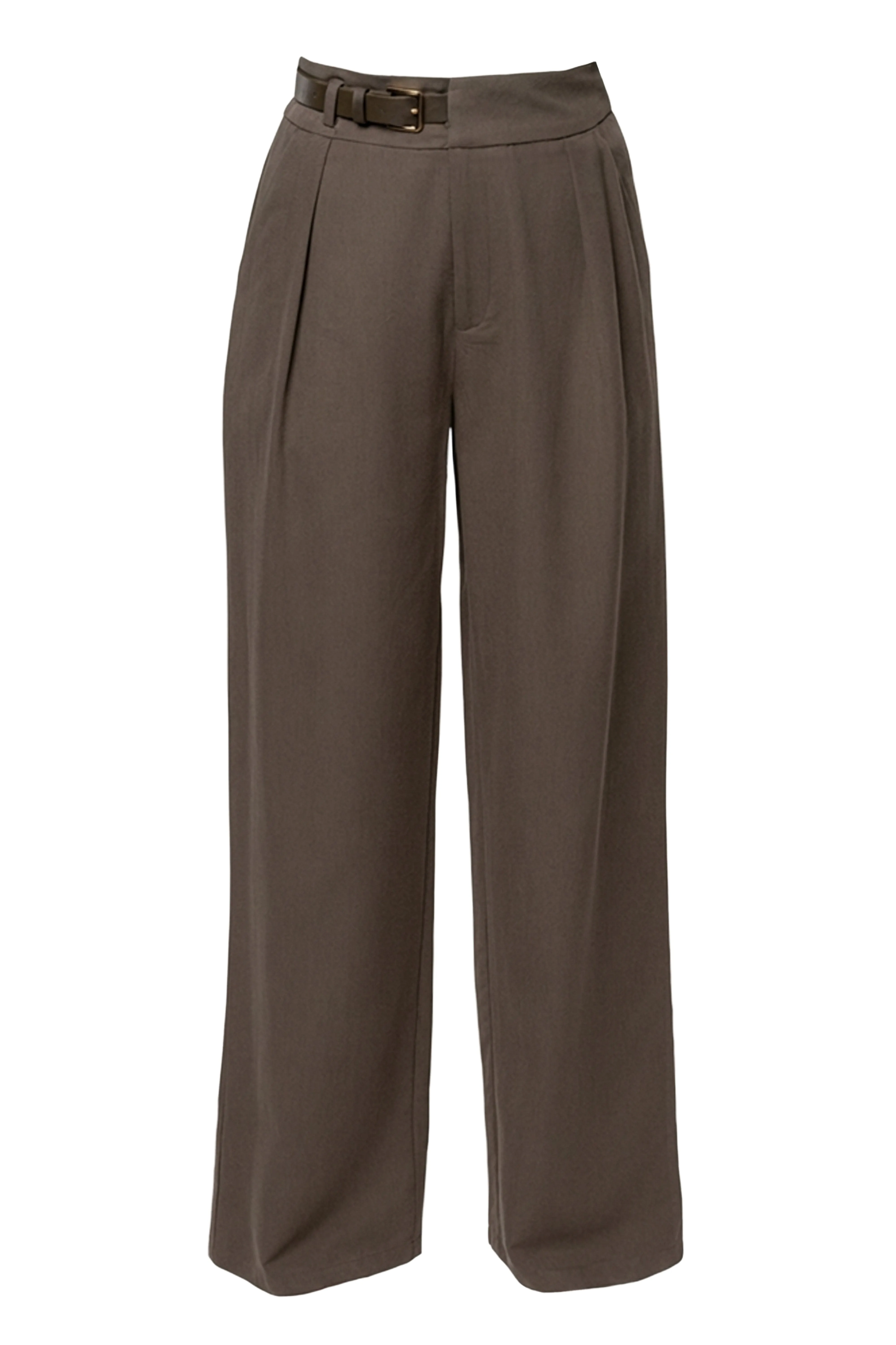 Dark Taupe Everywhere Belted Trousers sold by JLUXLABEL product image thumbnail 4