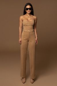 Camel Stay Sharp Wool Trousers sold by JLUXLABEL