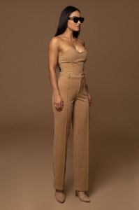 Camel Stay Sharp Wool Trousers sold by JLUXLABEL