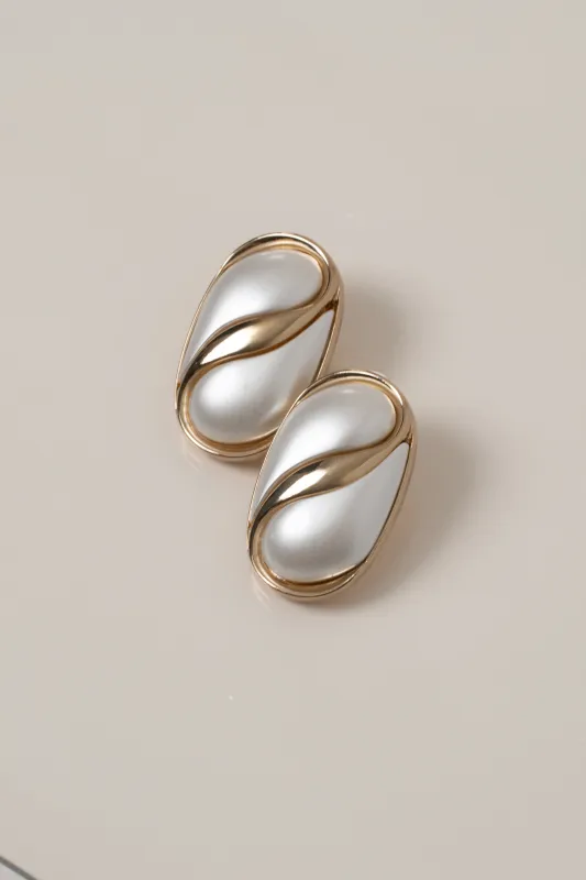 Gold Perla Earrings sold by JLUXLABEL