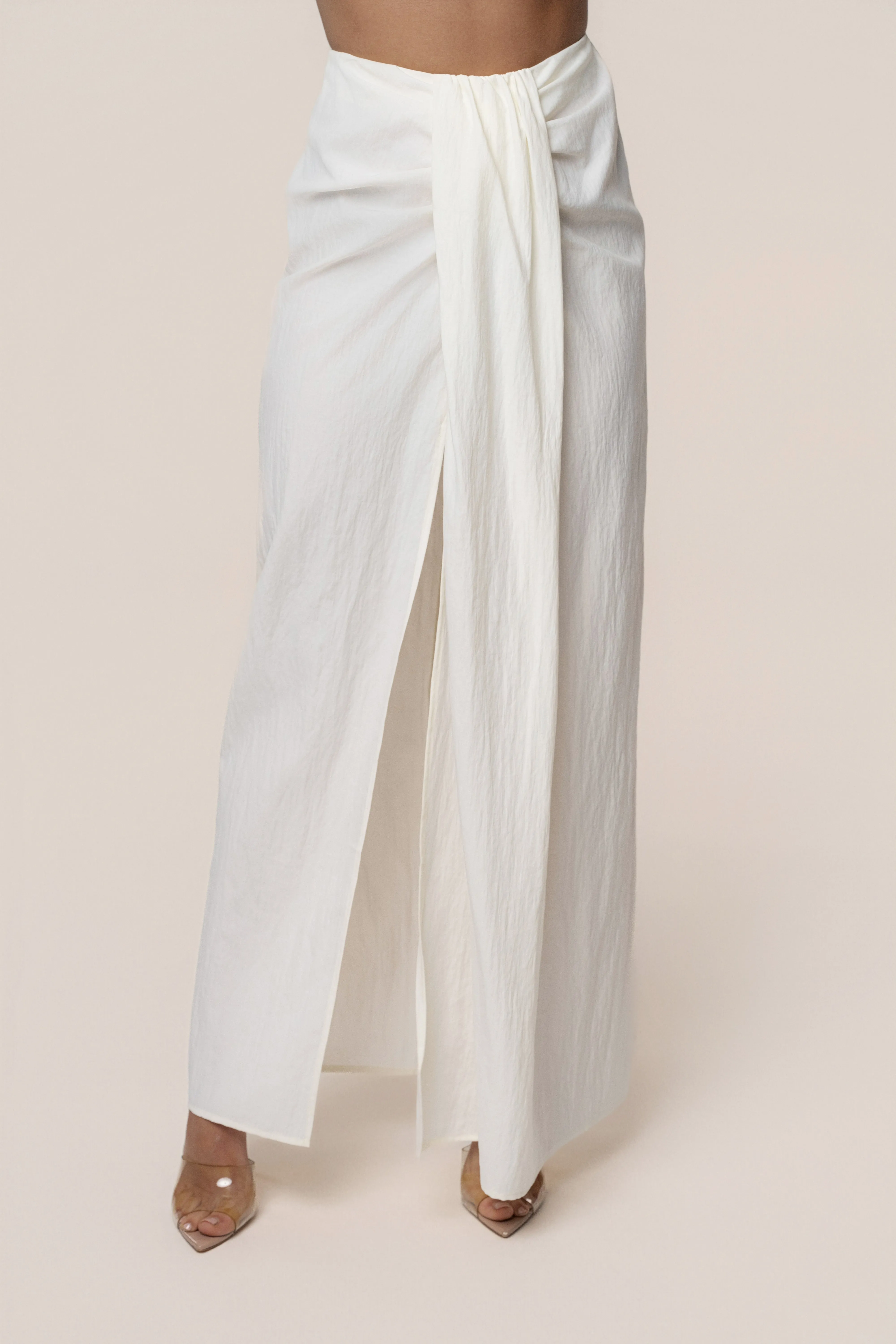 Ivory Flowing Elegance Maxi Skirt sold by JLUXLABEL product image thumbnail 3