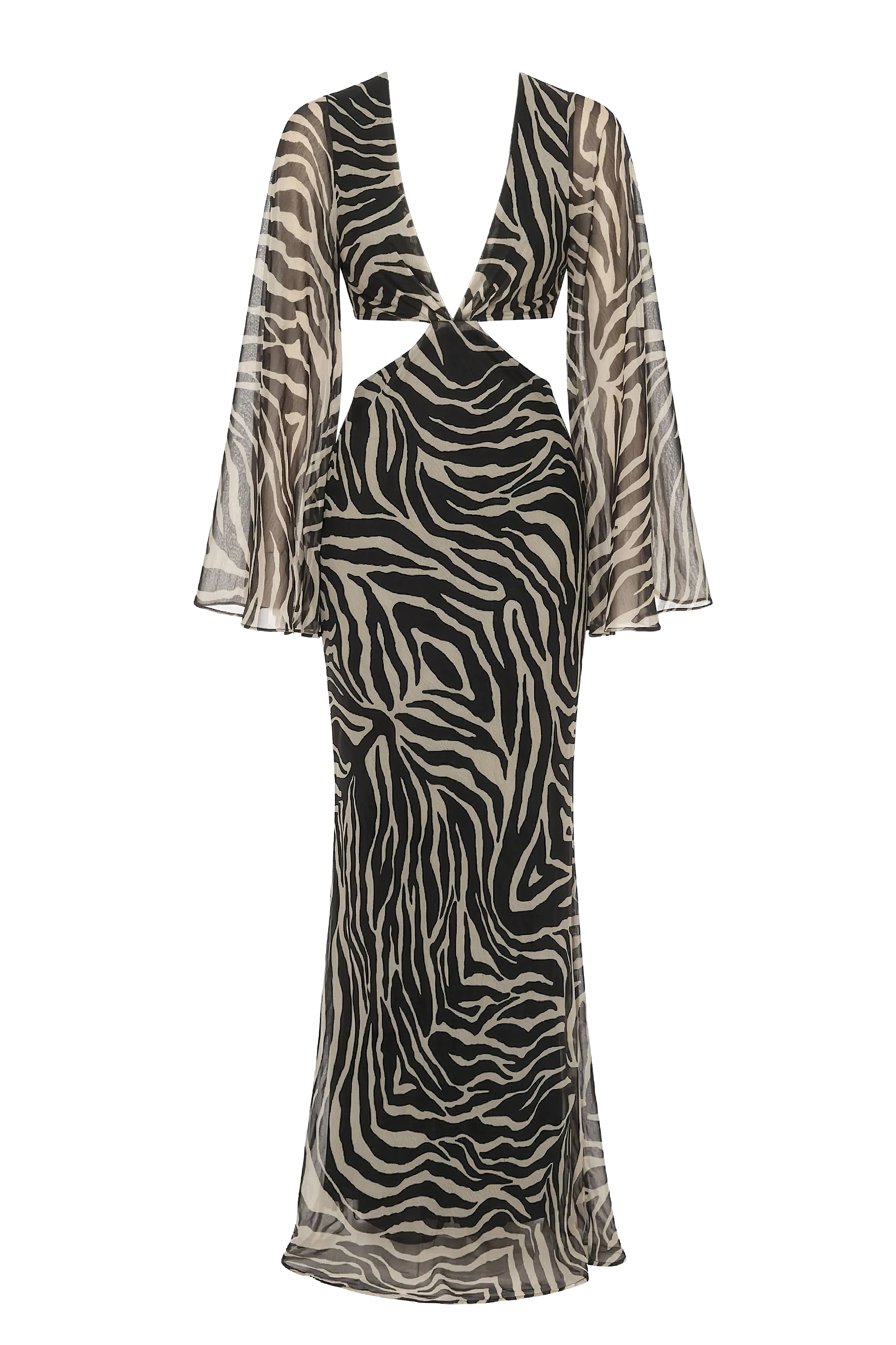 Black Zebra Instincts Print Maxi Dress sold by JLUXLABEL product image thumbnail 3