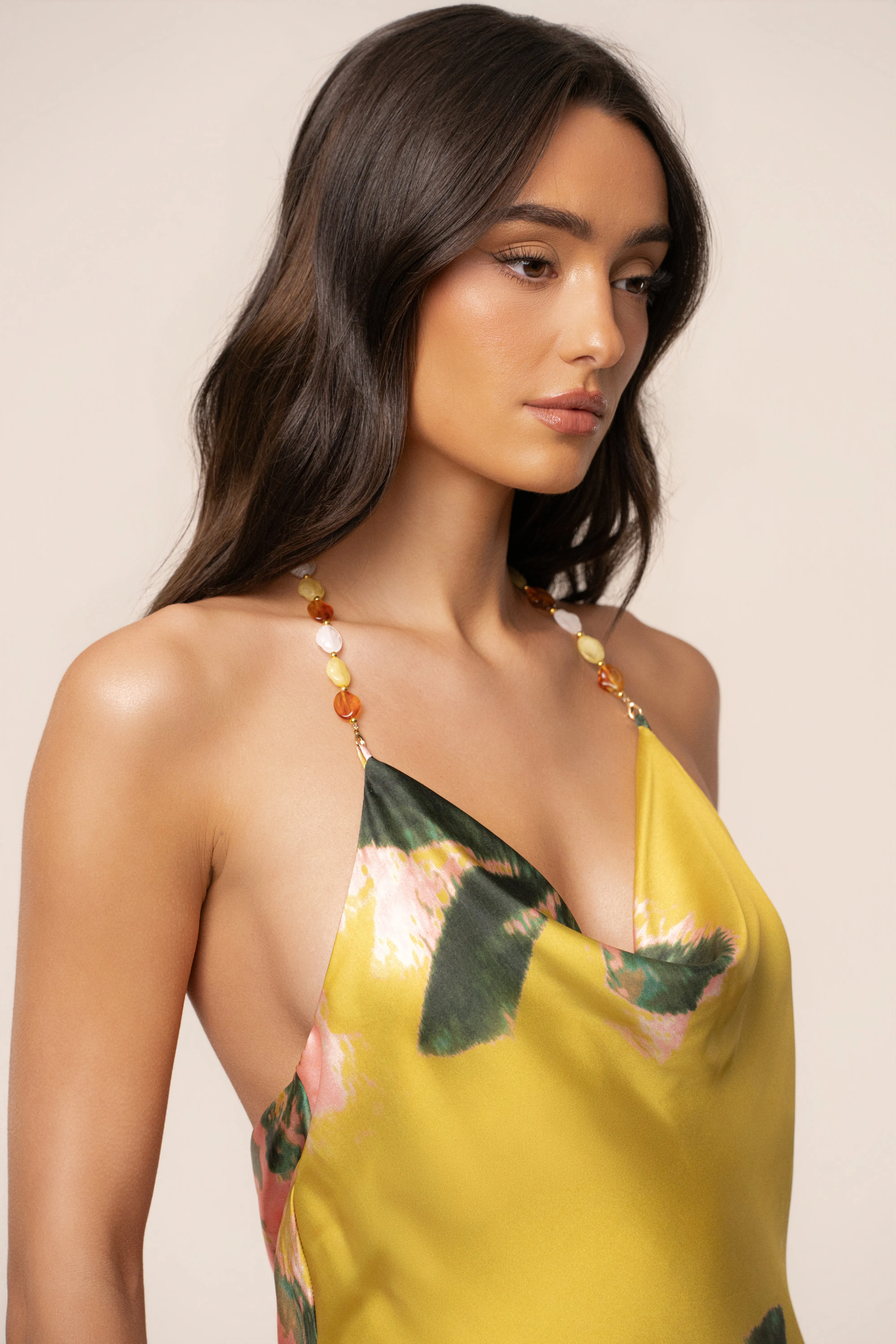 Yellow Print Bethani Maxi Dress sold by JLUXLABEL product image thumbnail 4