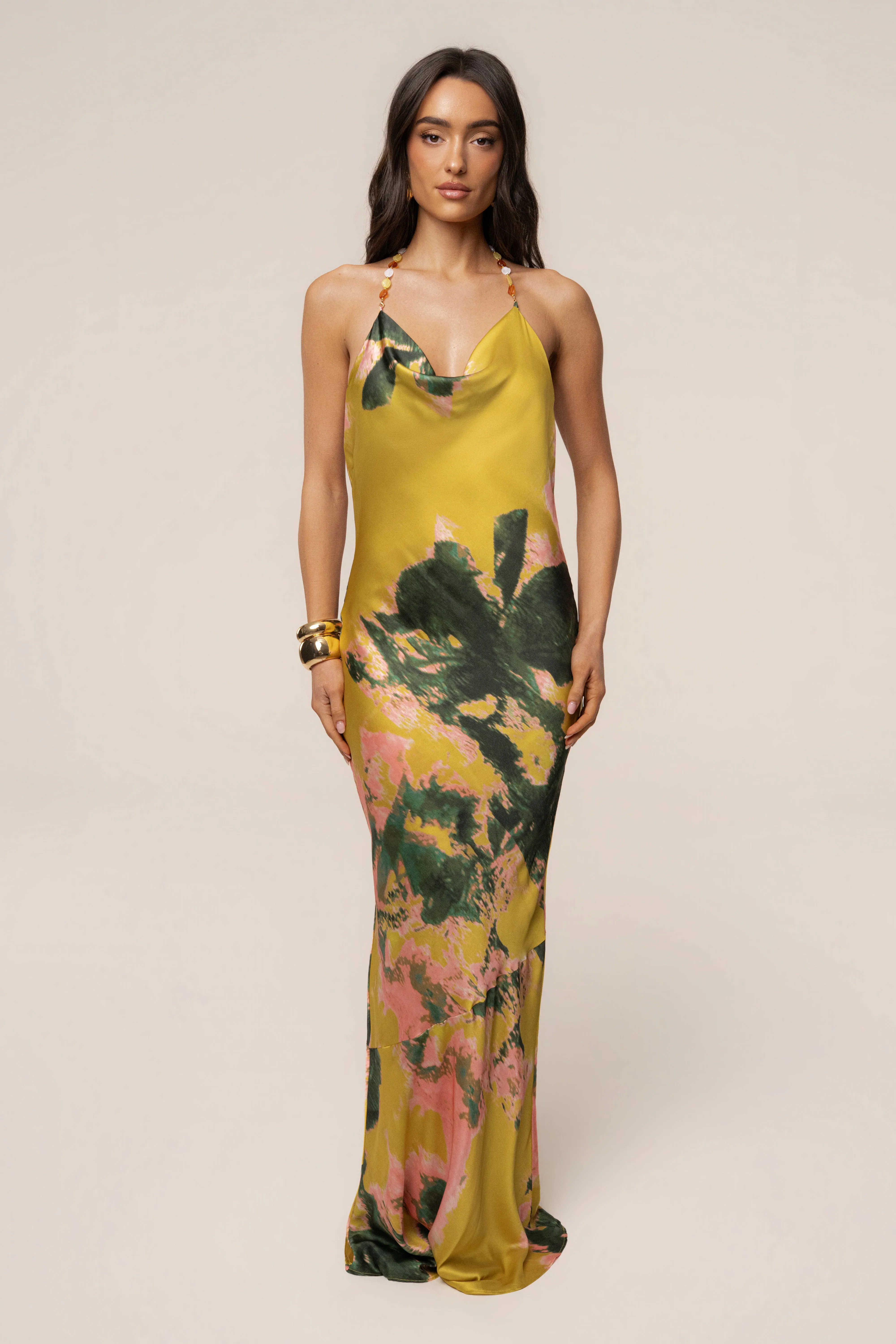 Yellow Print Bethani Maxi Dress sold by JLUXLABEL product image thumbnail 3