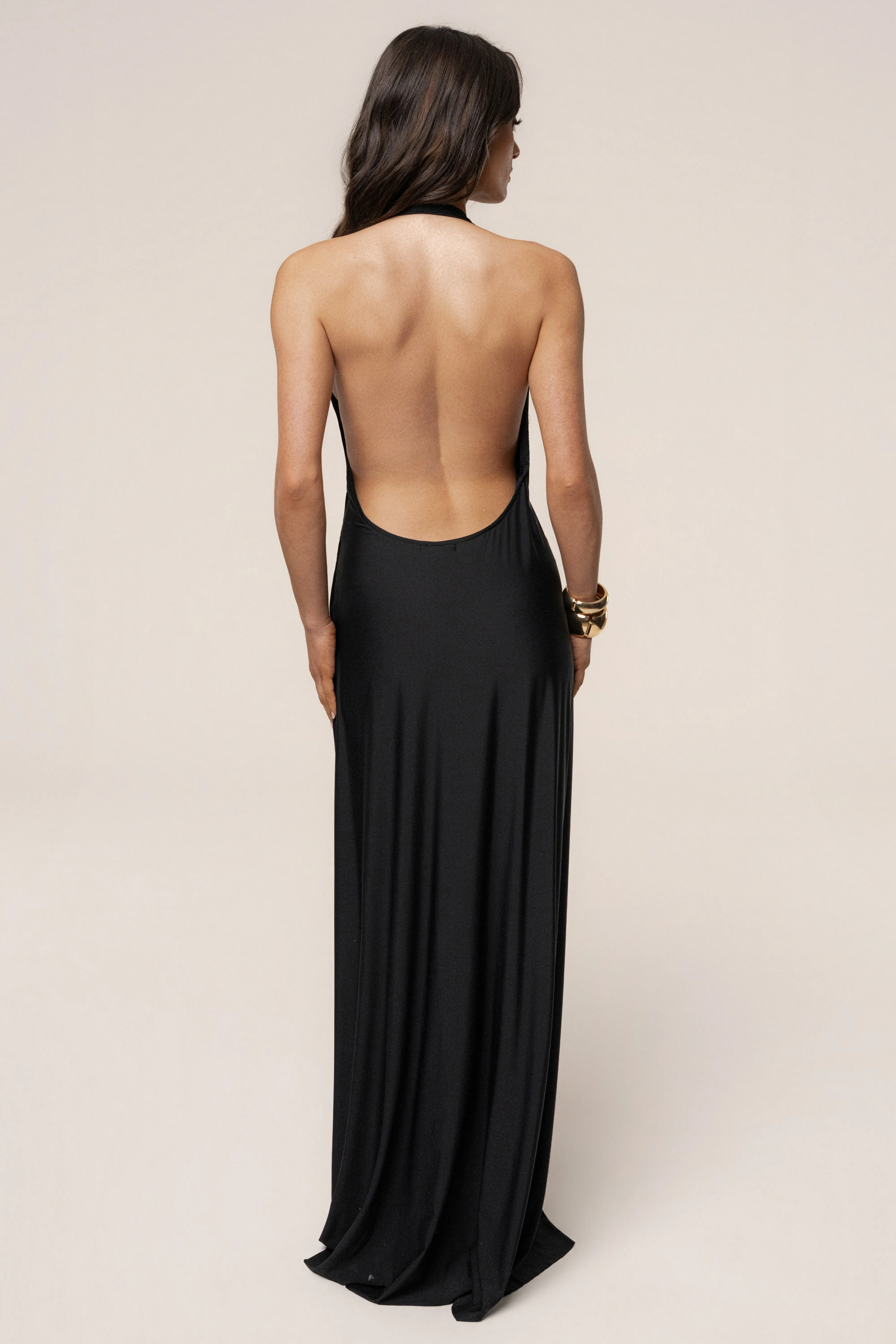 Black Ibiza Halter Maxi Dress sold by JLUXLABEL product image thumbnail 2