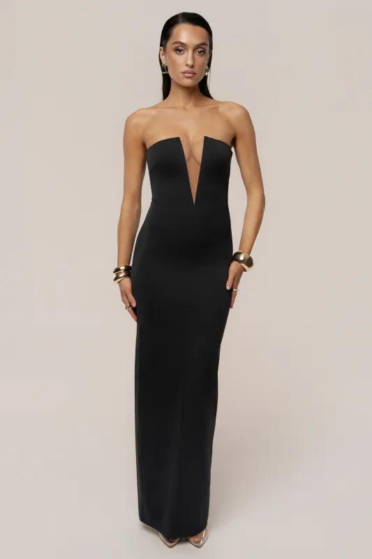 Black Midnight Illusion Maxi Gown made by JLUXLABEL