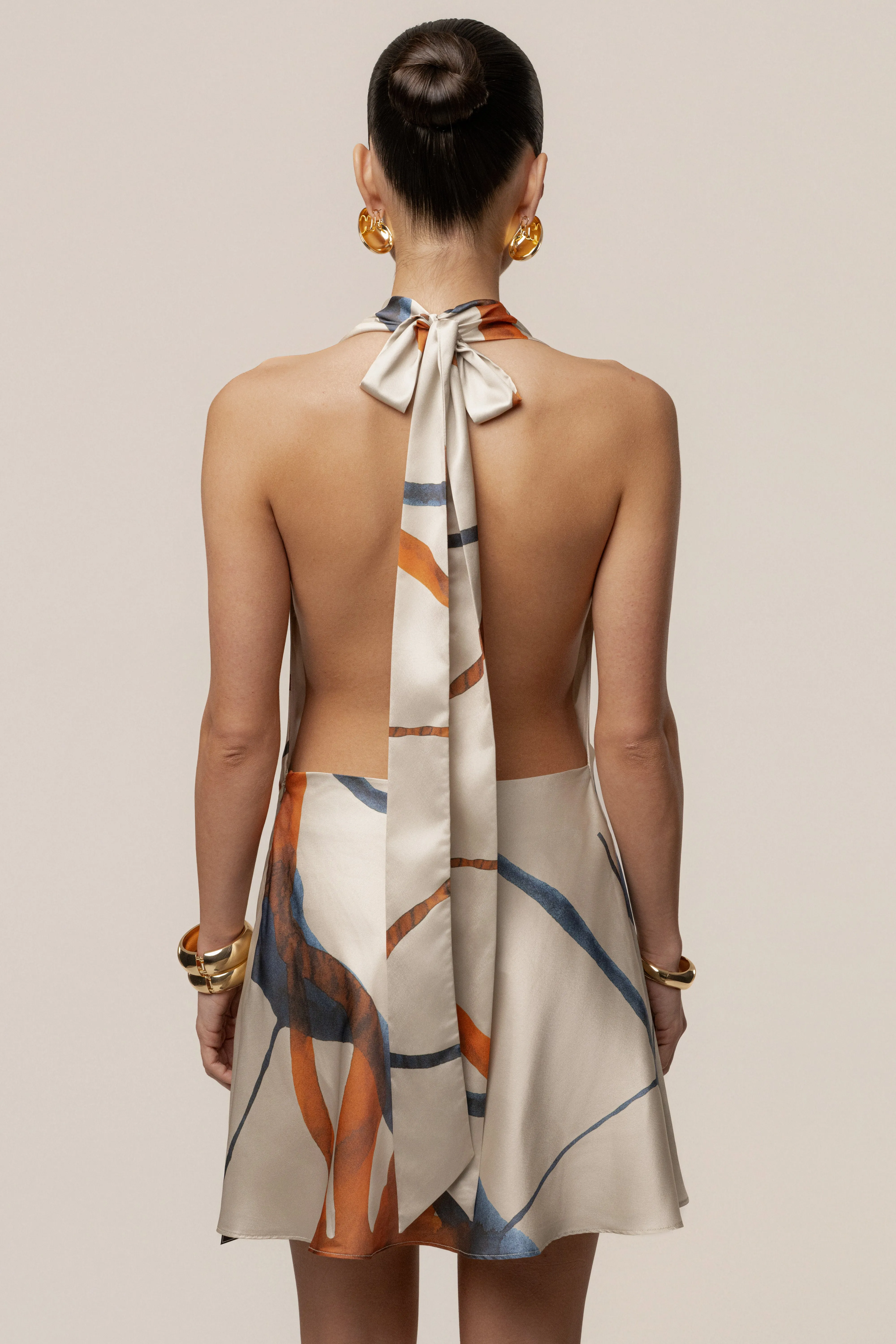 Ivory Aurora Cowl Mini Dress sold by JLUXLABEL product image thumbnail 5