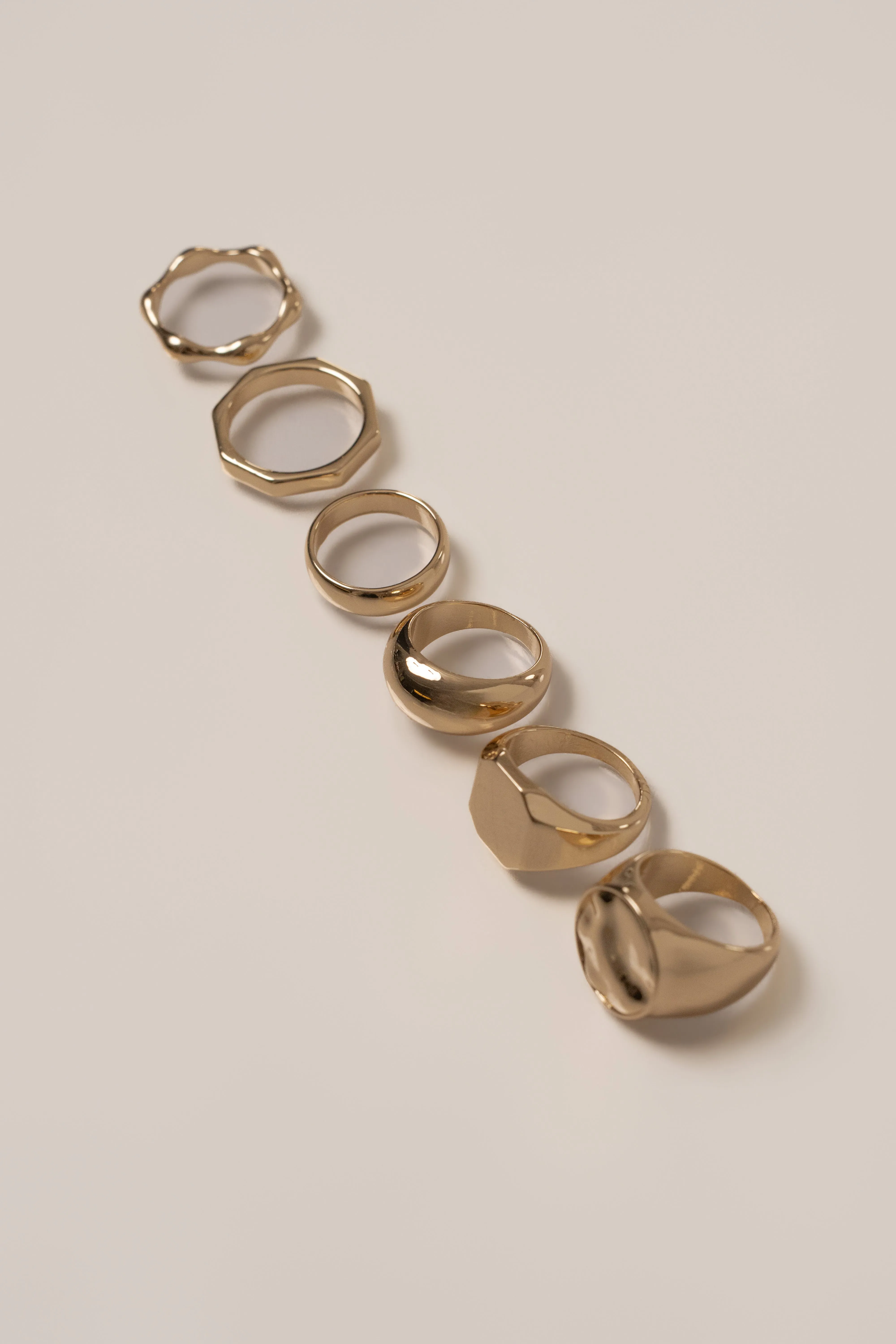 Gold Alba 6 Ring Set sold by JLUXLABEL product image thumbnail 3