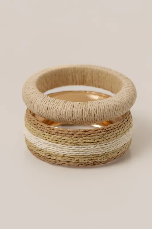 Natural Clear Coast Bangle Set made by JLUXLABEL