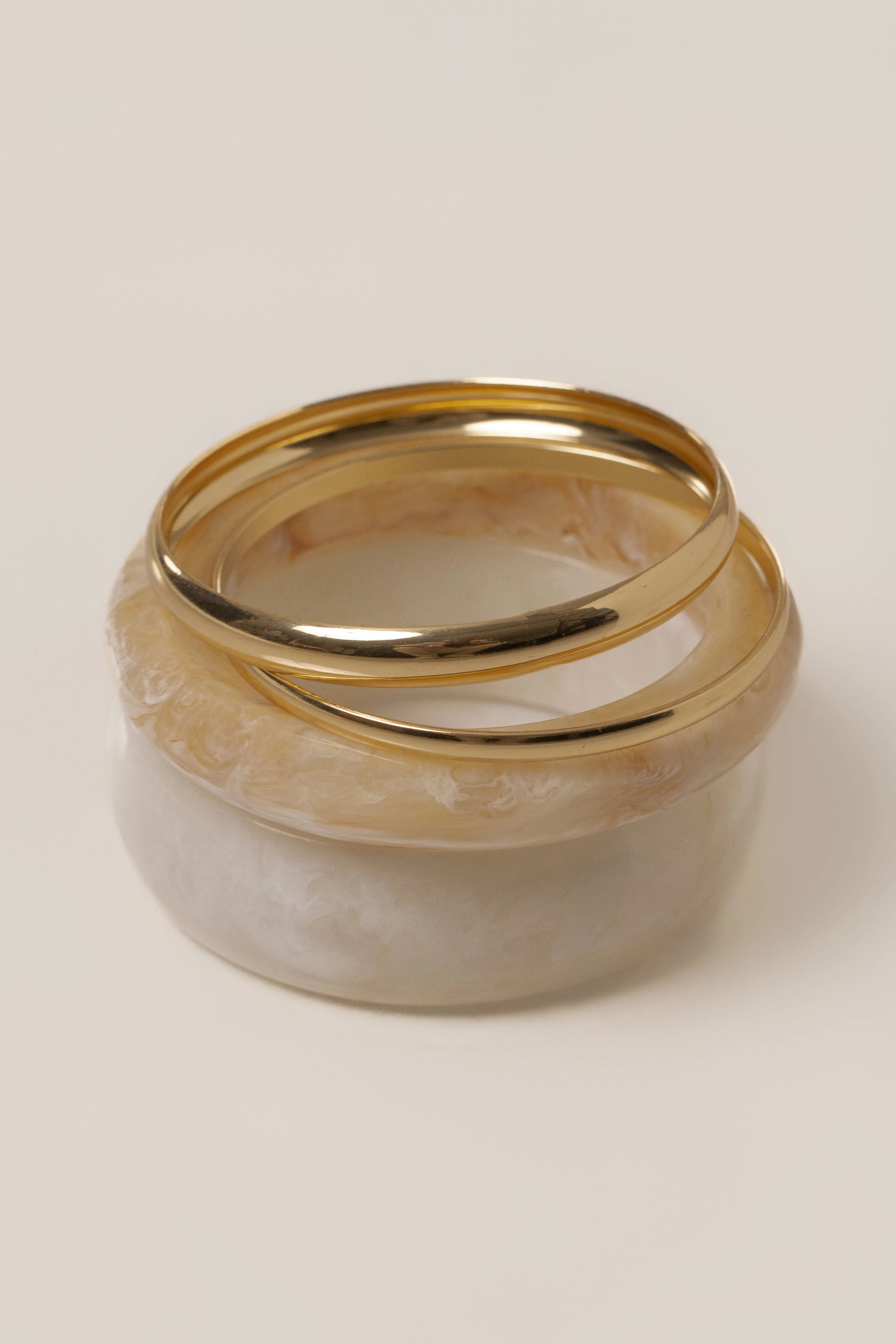 Gold Mara Bracelet Set sold by JLUXLABEL