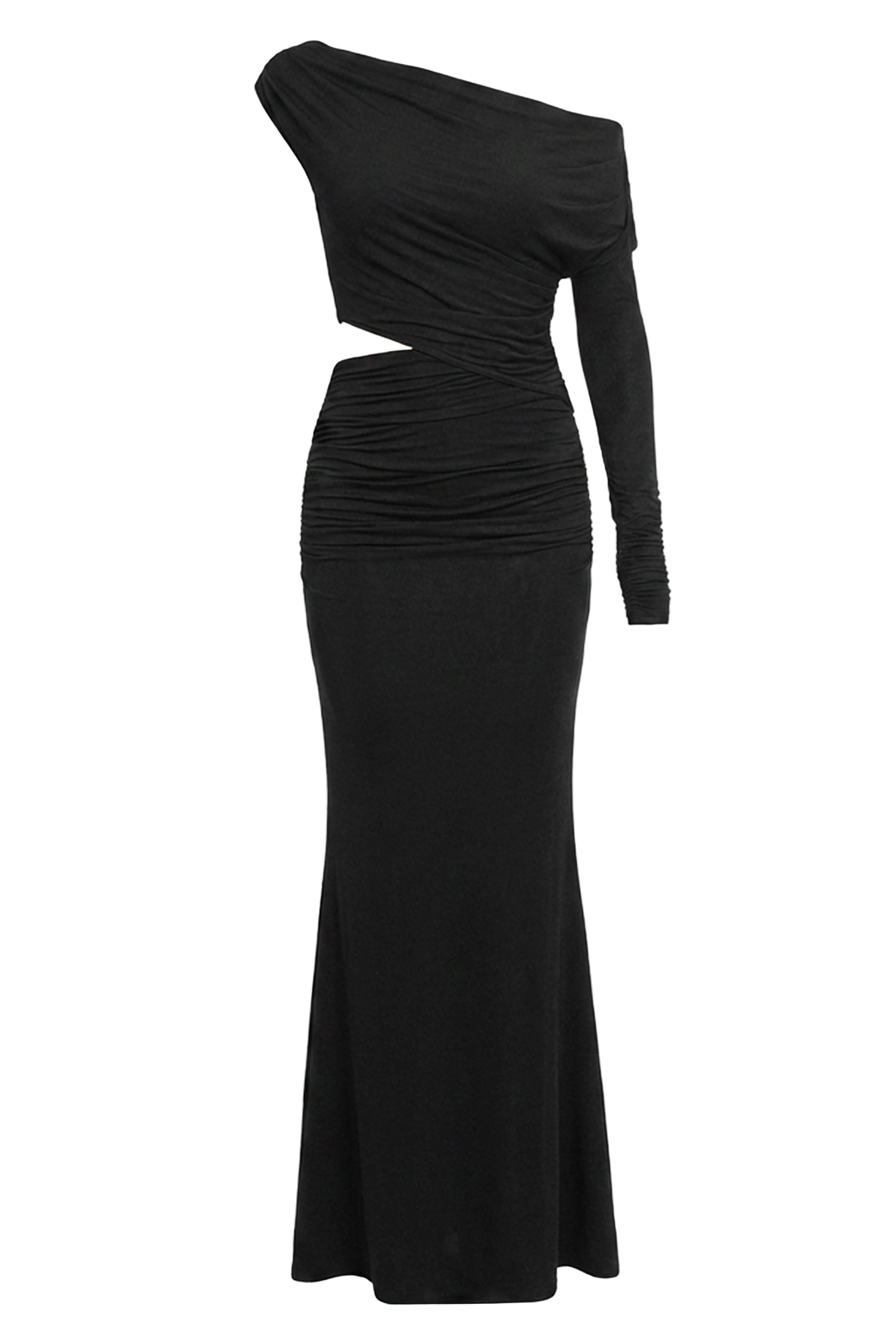 Black Premiere Cutout Maxi Dress sold by JLUXLABEL product image thumbnail 4